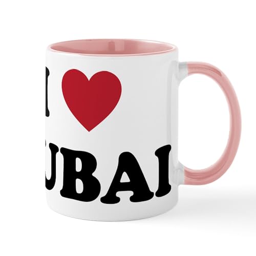 White/Pink Inside - I Love Dubai Mug