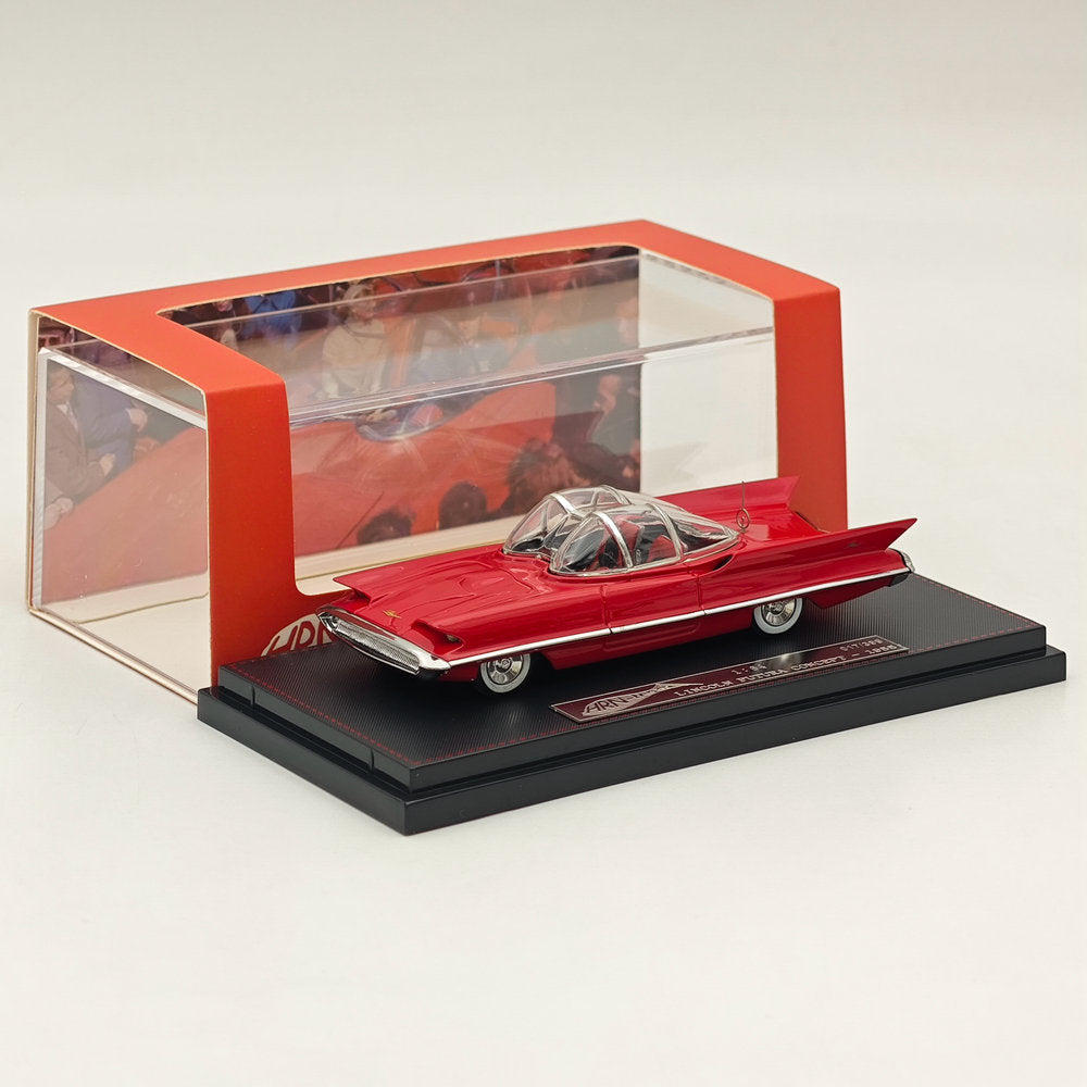1/64 HRN Model 1955 FUTURA CONCEPT Diecast Car - Red Collectible Miniature Vehicle for Display & Gifts - Perfect for Car Enthusiasts, Model Collectors, and Home/Office Decor