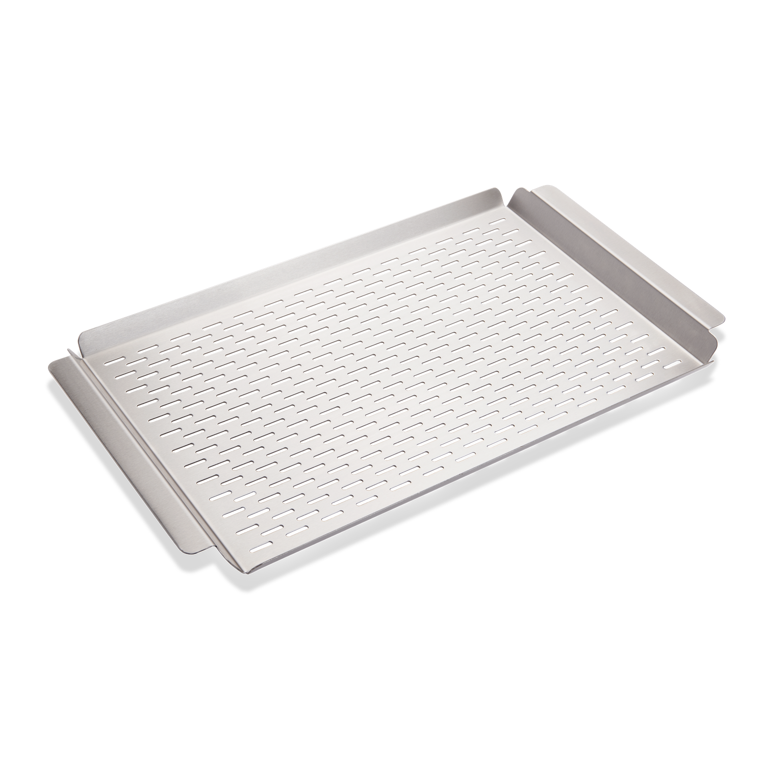 Premium Stainless Steel Perforated Grill Tray for Vegetables & Fish - 22