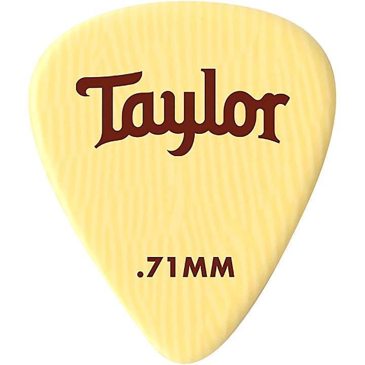 Taylor 70736 6-Pack Premium Ivoroid Guitar Picks 0.71mm - Professional Quality Plectrums for Acoustic & Electric Guitar Playing, Perfect for Beginners and Musicians
