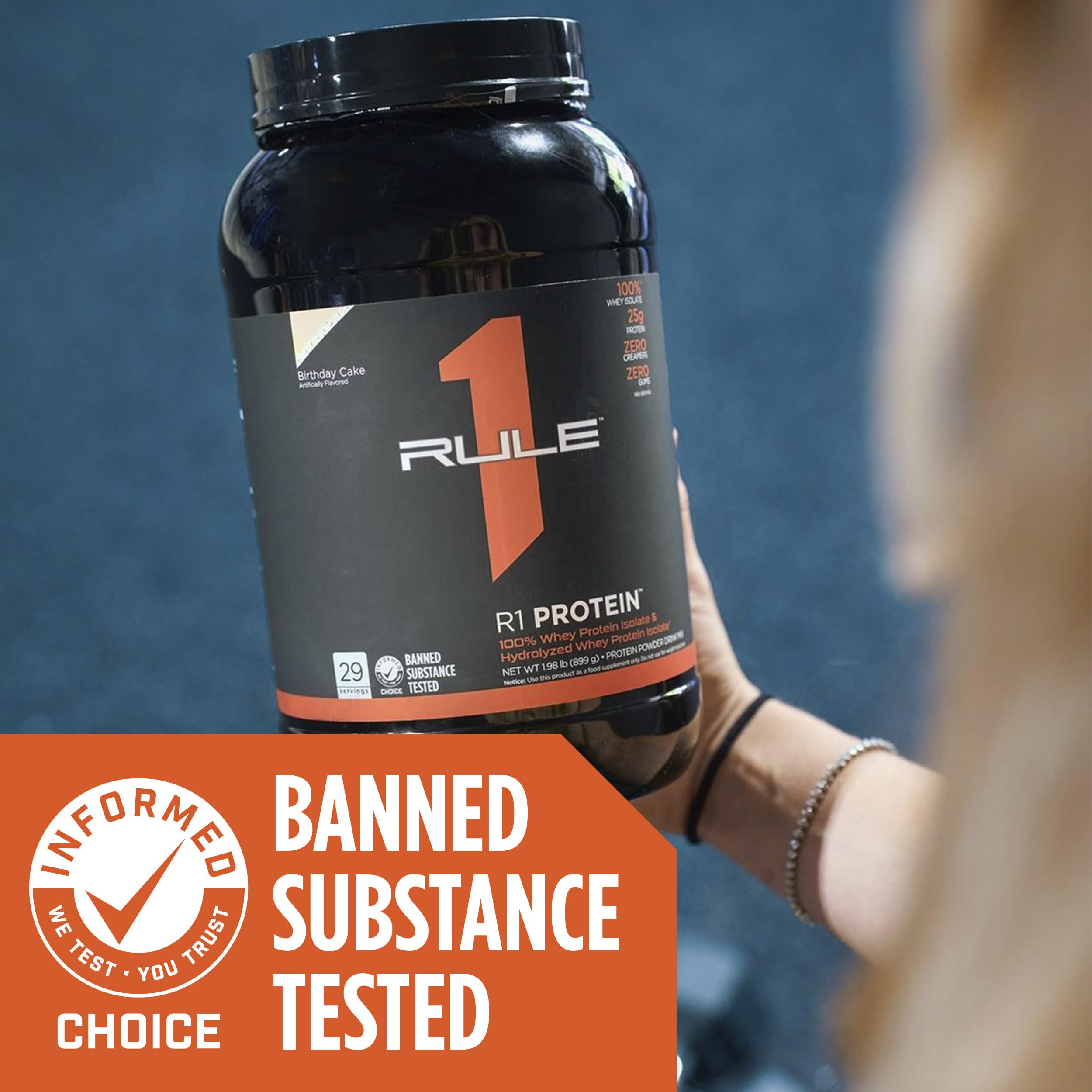 Rule One Proteins R1 Protein Powder - 25g Fast-Acting, Super-Pure 100% Whey Isolate & Hydrolysate with 6g BCAAs (5lbs, Frozen Banana Flavor) for Post-Workout Recovery & Muscle Growth