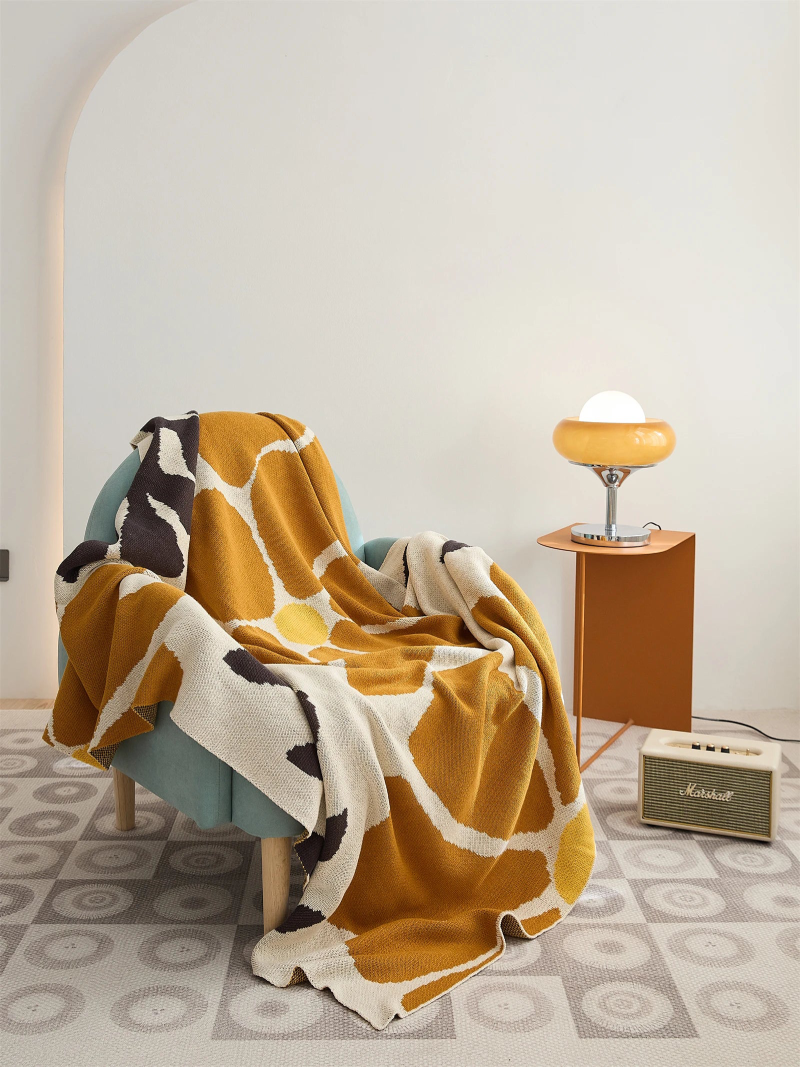 Blossom Meadow Woven Throw Blanket - Soft Cozy Knit Blanket for Couch, Bed & Sofa - Perfect for Home Decor, Gift & Winter Warmth