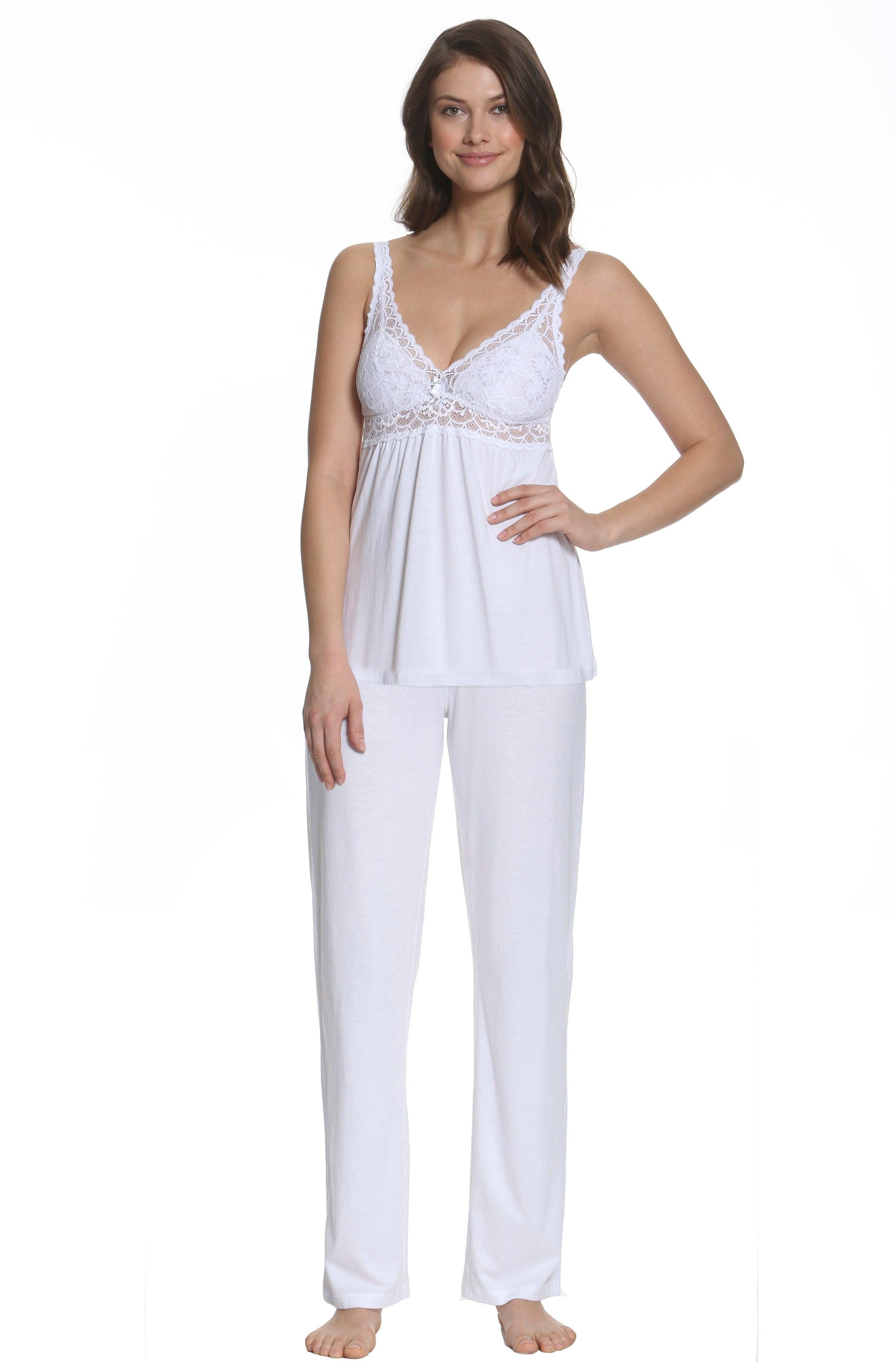 Penelope Tank Camisole Pajama Set - Women's Soft Sleepwear Loungewear for Summer Nights & Relaxing at Home
