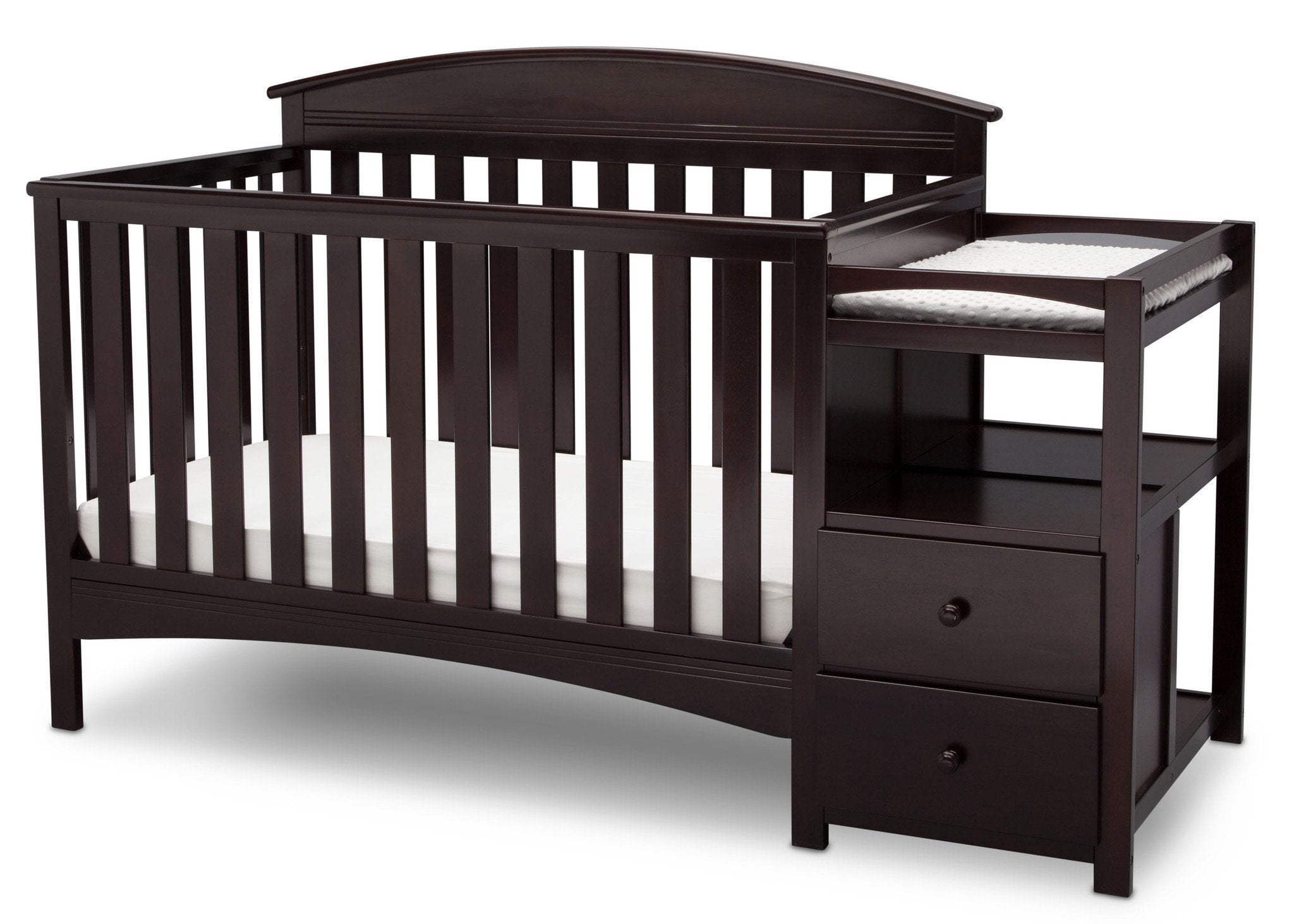 Abby Baby Crib with Changing Table - Convertible Nursery Furniture for Newborns & Toddlers - Perfect for Small Spaces & Modern Nurseries