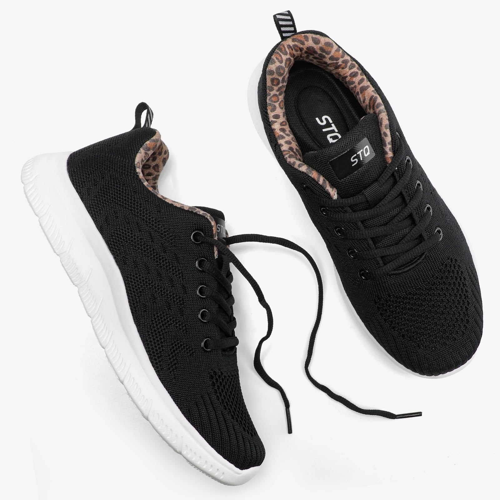STQ Women's Lightweight Tennis Shoes - Comfortable Walking & Athletic Sneakers for Gym, Workout, Cross Training | Fashionable & Breathable for Running, Jogging, Casual Wear