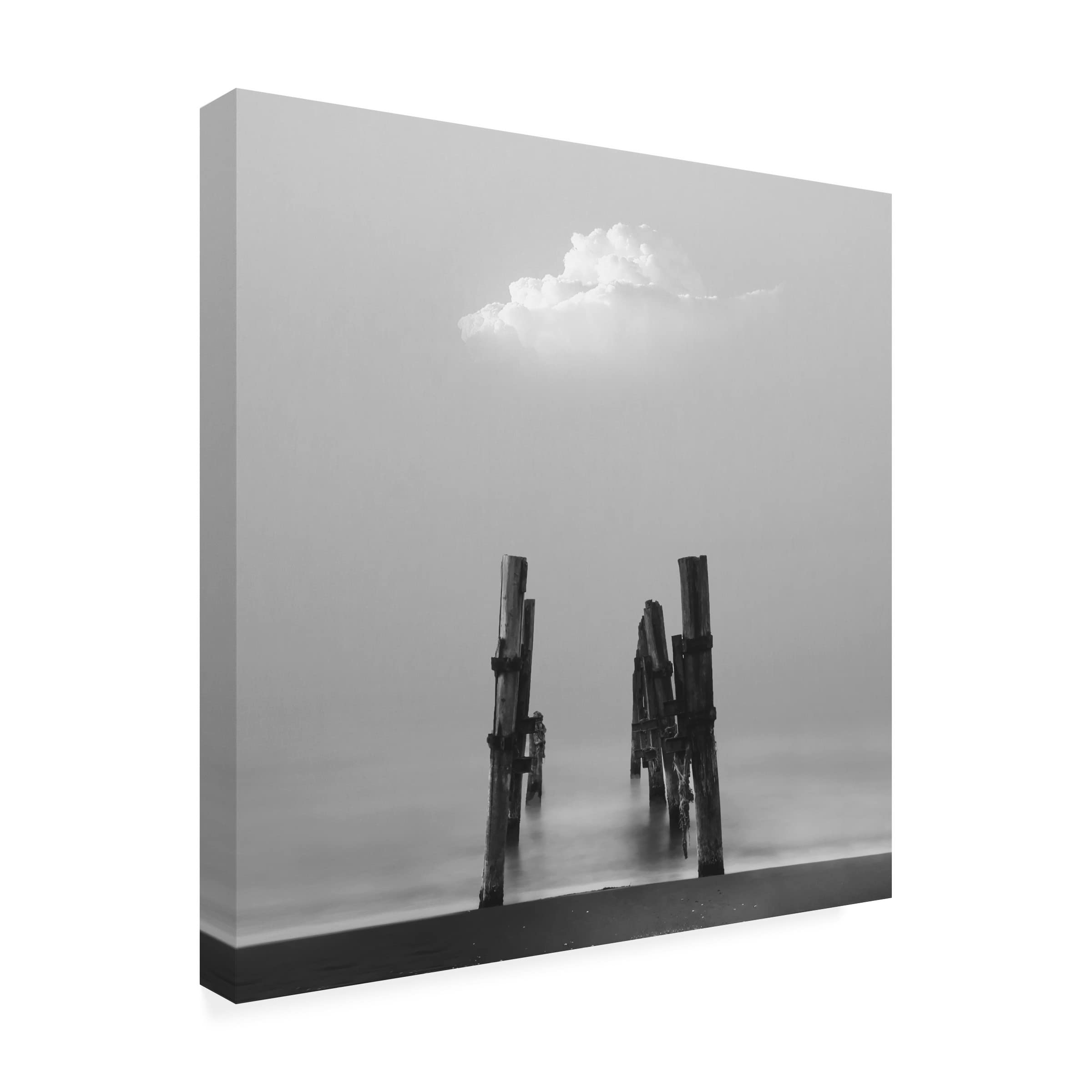Trademark Fine Art 'Far Away' Canvas Wall Art by Asef Azimaie - Modern Landscape Painting for Living Room, Bedroom & Office Decor