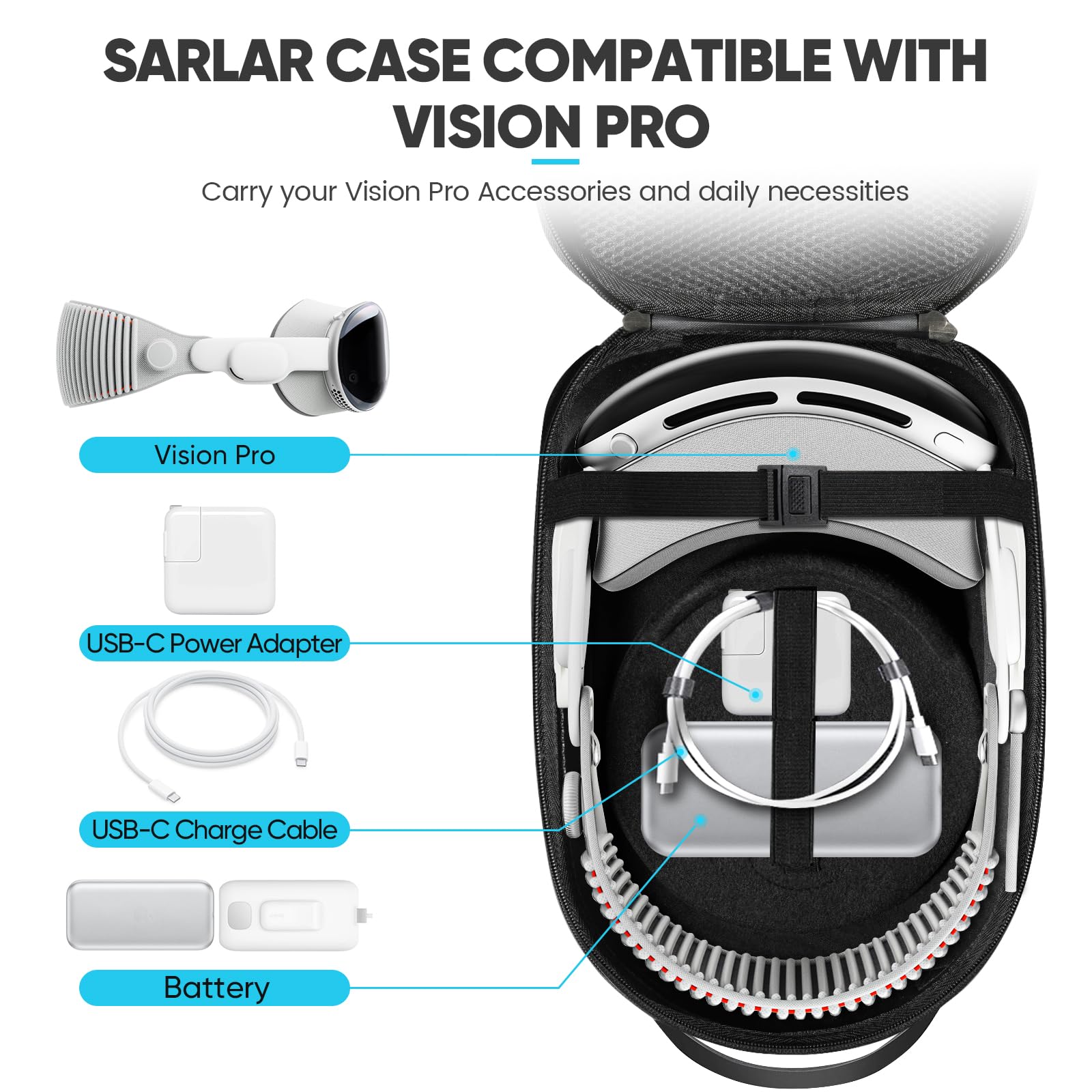 Premium Carbon Fiber Hard Carrying Case for Oculus Meta Quest 3S/Quest 3/Quest 2 - Protective Travel Storage Solution for VR Headset, Controllers & Official Accessories | Perfect for Gaming, Travel & Home Organization