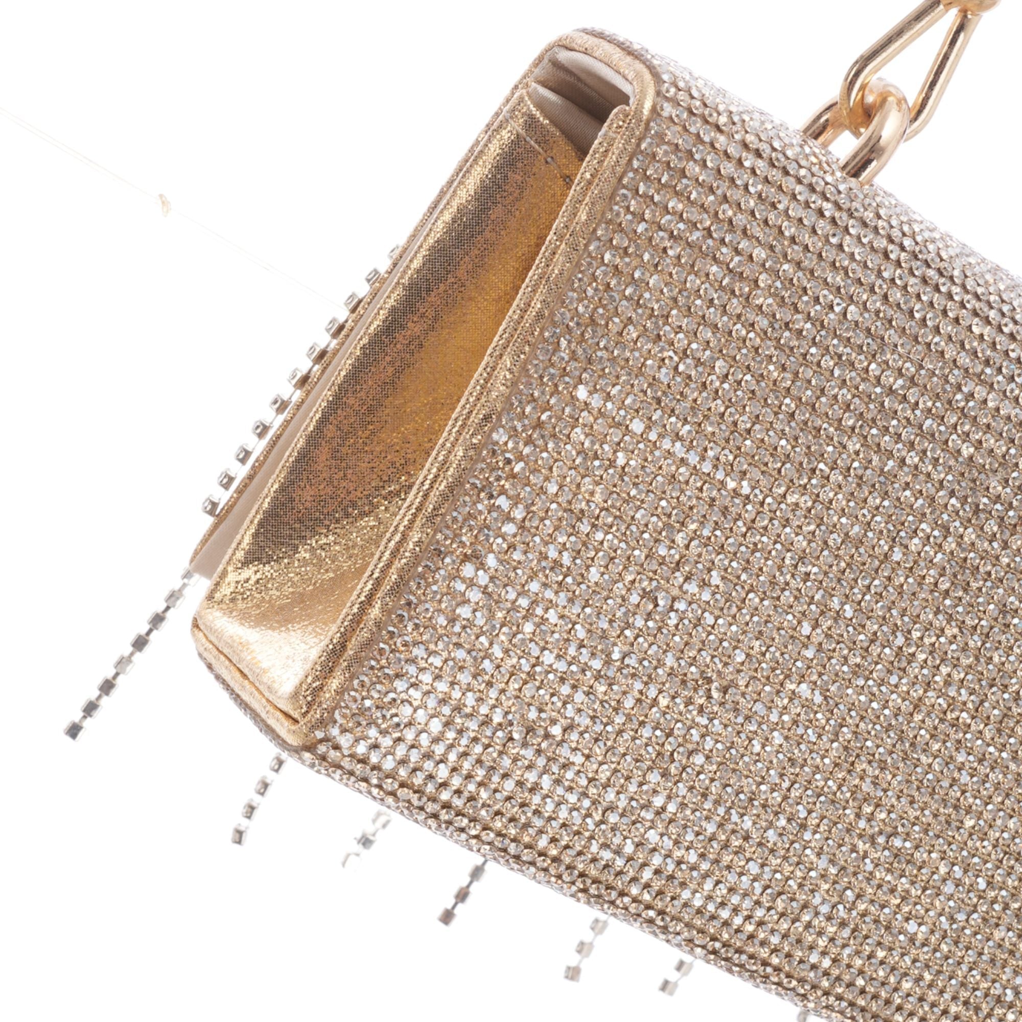 Chloé Crystal Embellished Fringe Tote Bag for Women - Stylish Designer Handbag for Parties, Weddings & Evening Events
