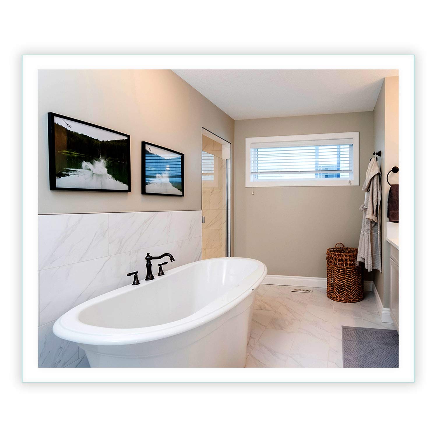 LED Bathroom Mirror with Anti-Fog & Side Lighting - 48