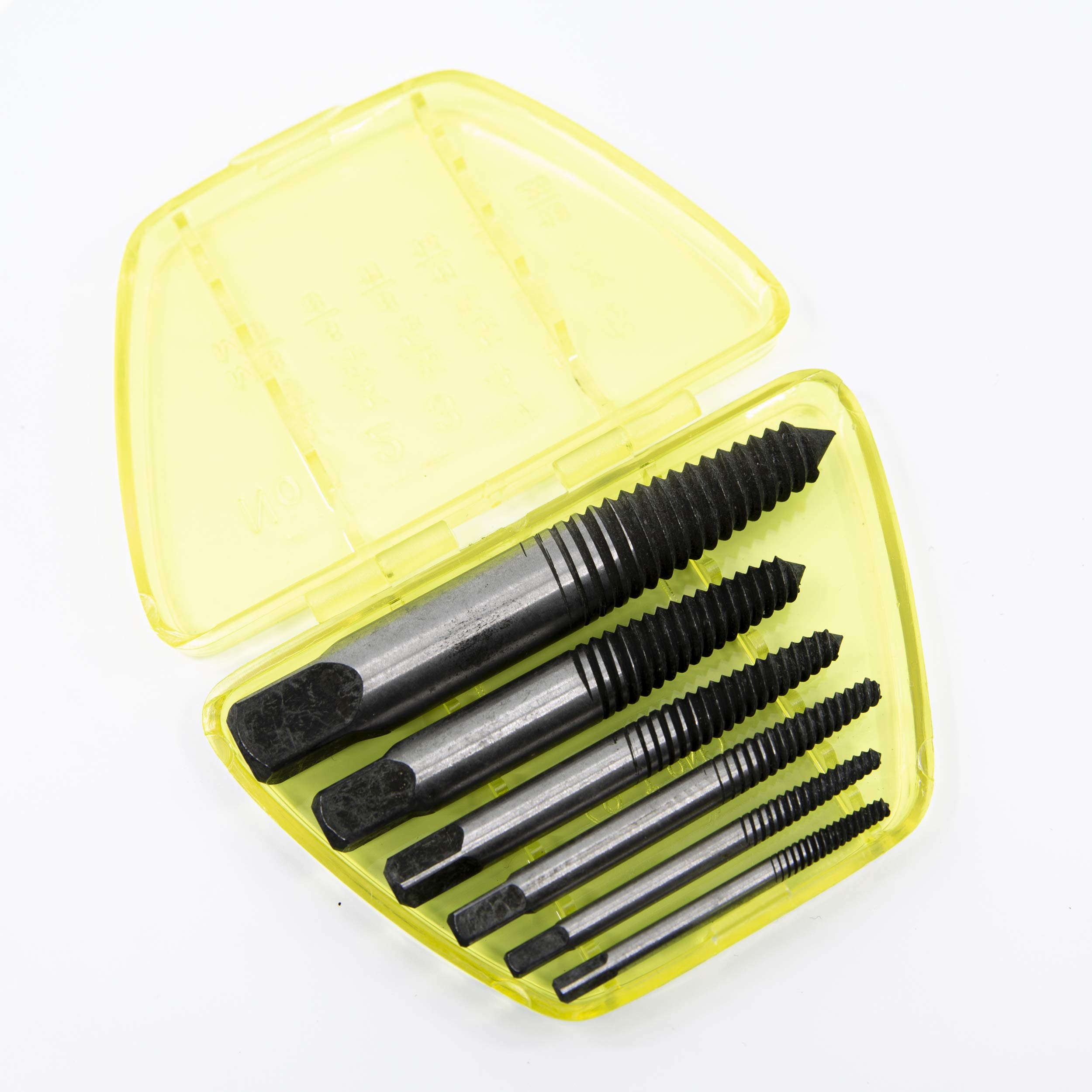 Genius Tools 6-Piece Screw Extractor Set AT-EX6 | Easy Broken Bolt & Screw Removal Kit for DIY & Professional Use