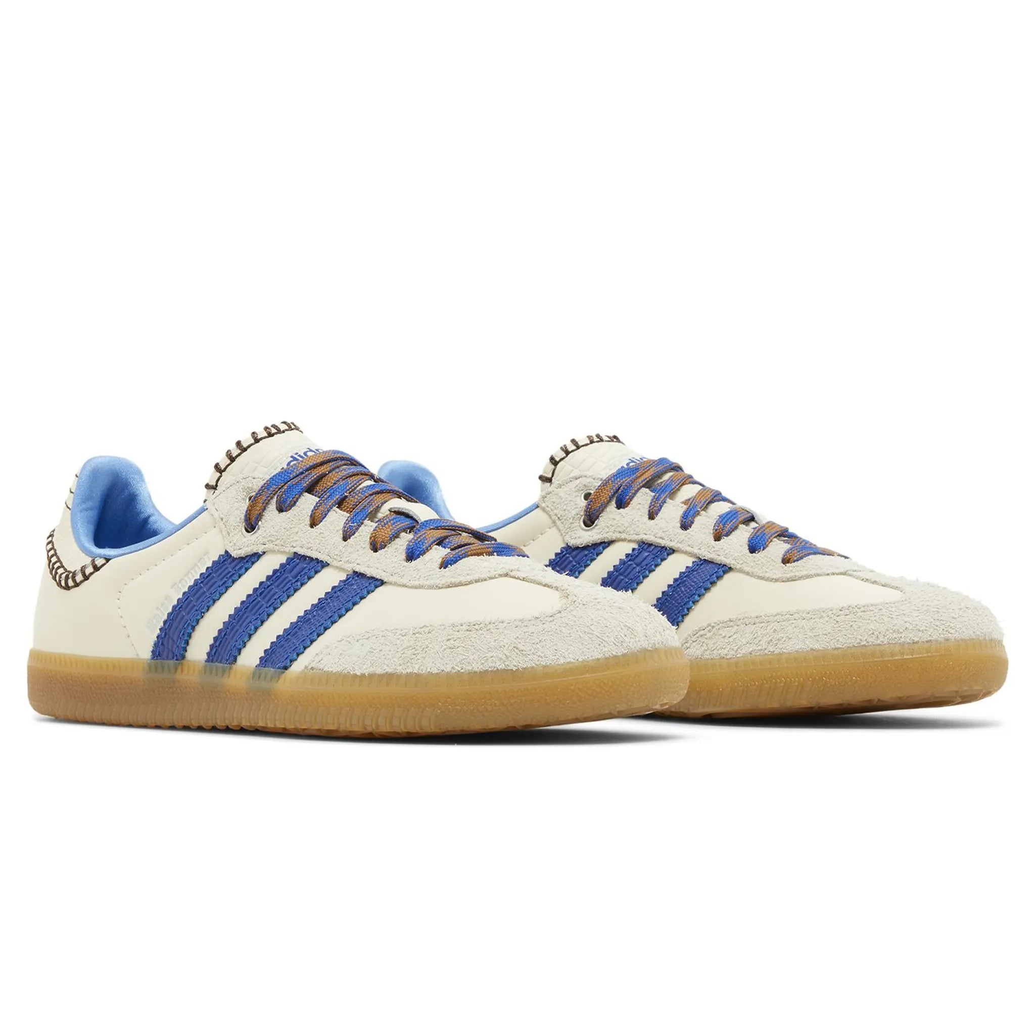 Adidas Samba Wales Bonner Sneakers - Nylon Upper, Wonder Clay & Royal Blue Colorway - Perfect for Casual Wear, Street Style & Everyday Comfort