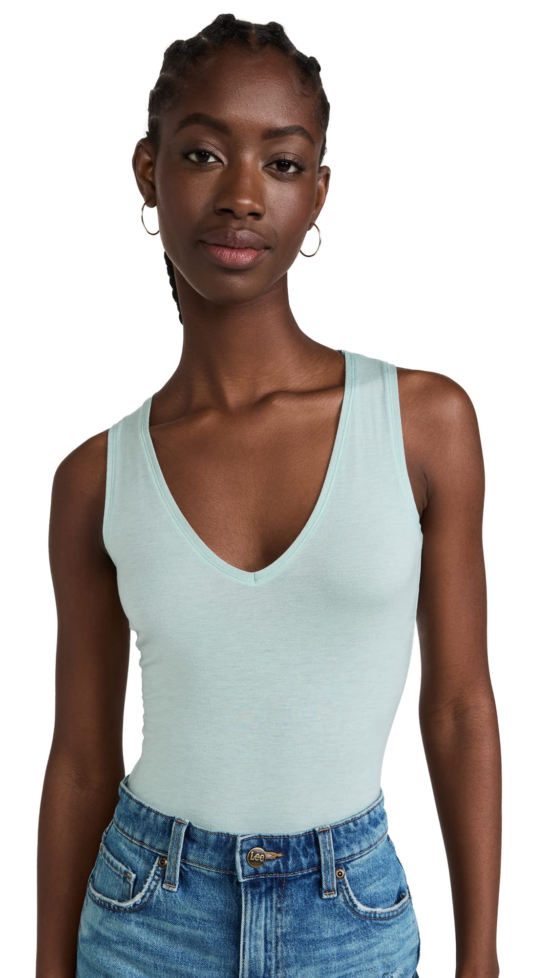 Commando Women's V-Neck Tank Thong Bodysuit - Sexy Lingerie for Date Night & Special Occasions