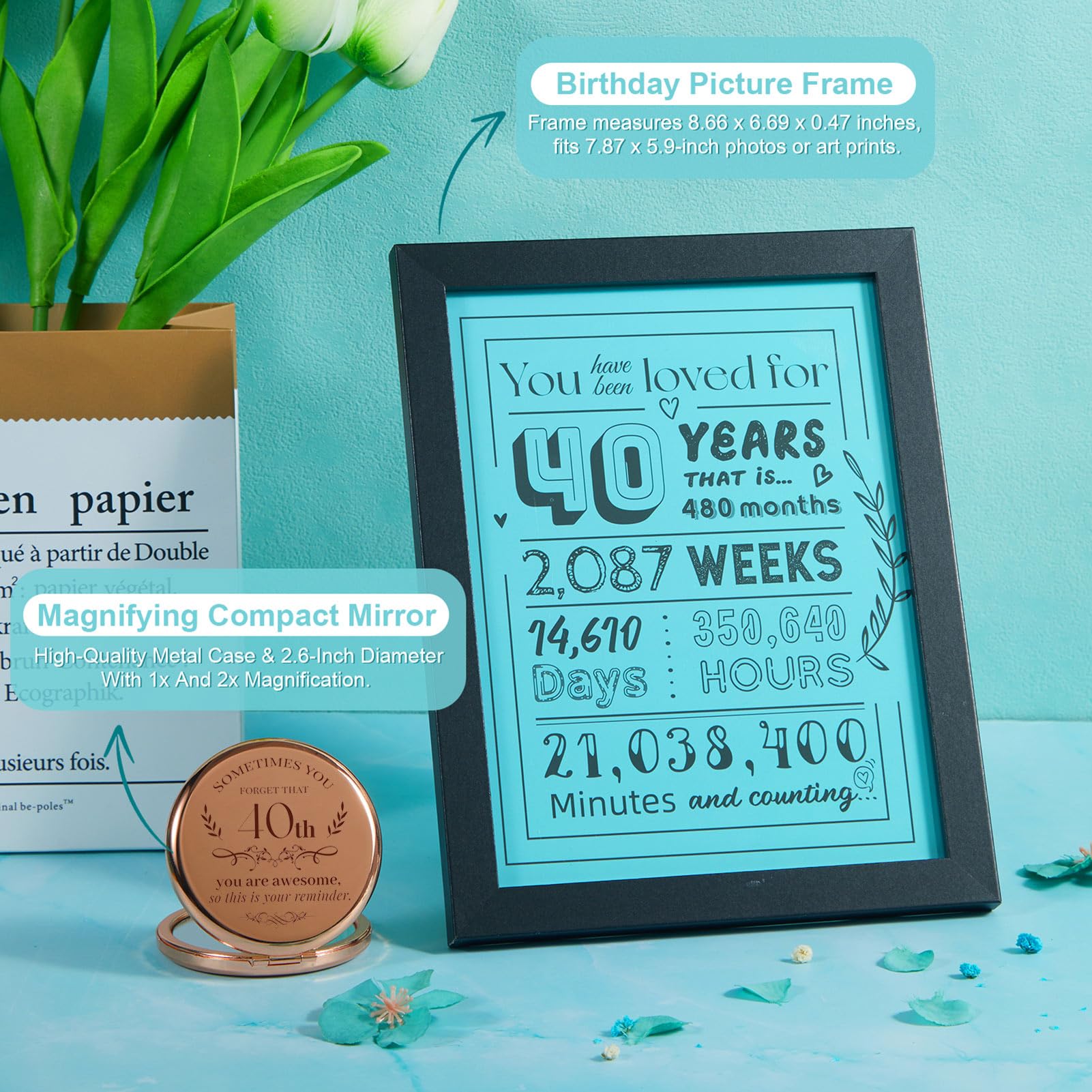 Unique 40th Birthday Gifts for Women - Thoughtful Present Ideas for 40 Year Old Women, Mom, Wife, Sister, Girlfriend & Coworker | Perfect for Birthday Celebrations, Milestone Surprises & Special Occasions