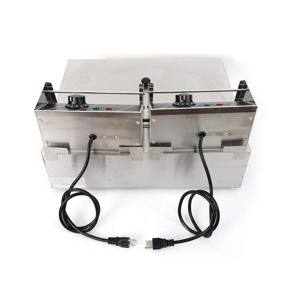 5000W Commercial Dual Tank Electric Deep Fryer - 12L Stainless Steel Restaurant Fryer with 2 Baskets for Fast Food, Snack Bars, Parties & Buffalo Wings - US Stock (Ideal for Restaurants, Catering & Home Use)