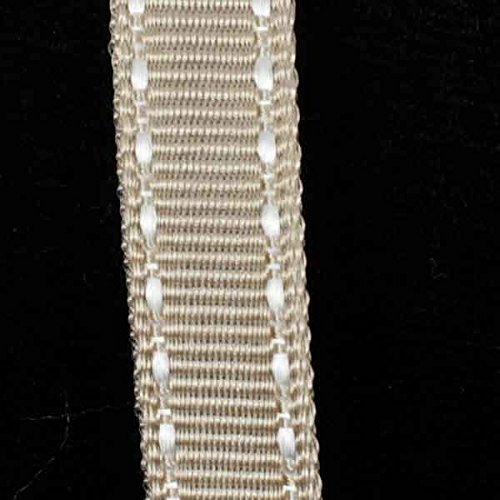 Premium 9.5mm Tan Grosgrain Ribbon with Stitched Edges & Wire - 44 Yards for Gift Wrapping, DIY Crafts, Floral Arrangements & Home Decor