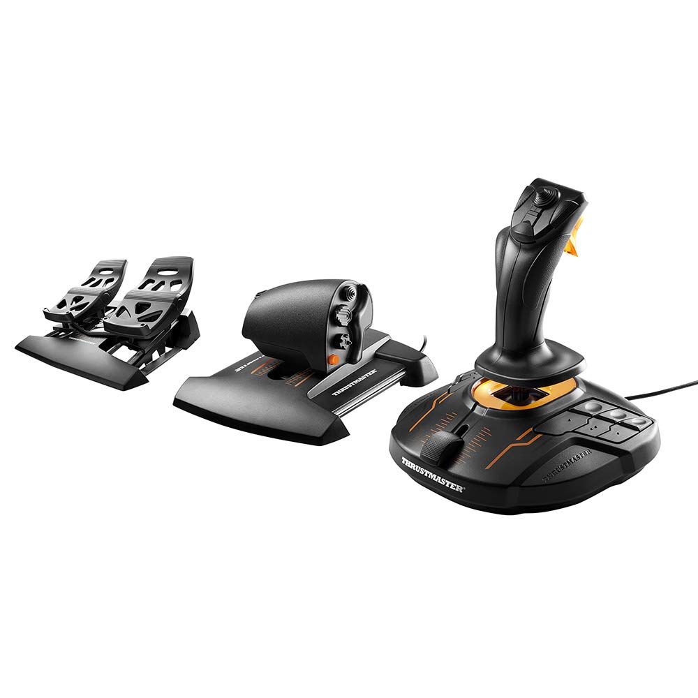 Thrustmaster T16000M FCS Flight Pack - USB Joystick, Throttle & Rudder Pedals for PC Flight Simulator Games (Windows Compatible) | Perfect for Microsoft Flight Simulator, X-Plane & DCS World