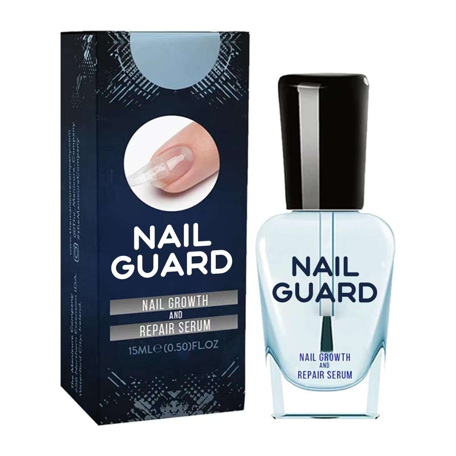 Onyxoguard Nail Growth & Repair Serum - Strengthening Treatment for Thin, Brittle & Damaged Nails - Clear Base Coat Polish for Healthy Nail Care - Perfect for Manicures, Weak Nail Recovery & Daily Nail Protection