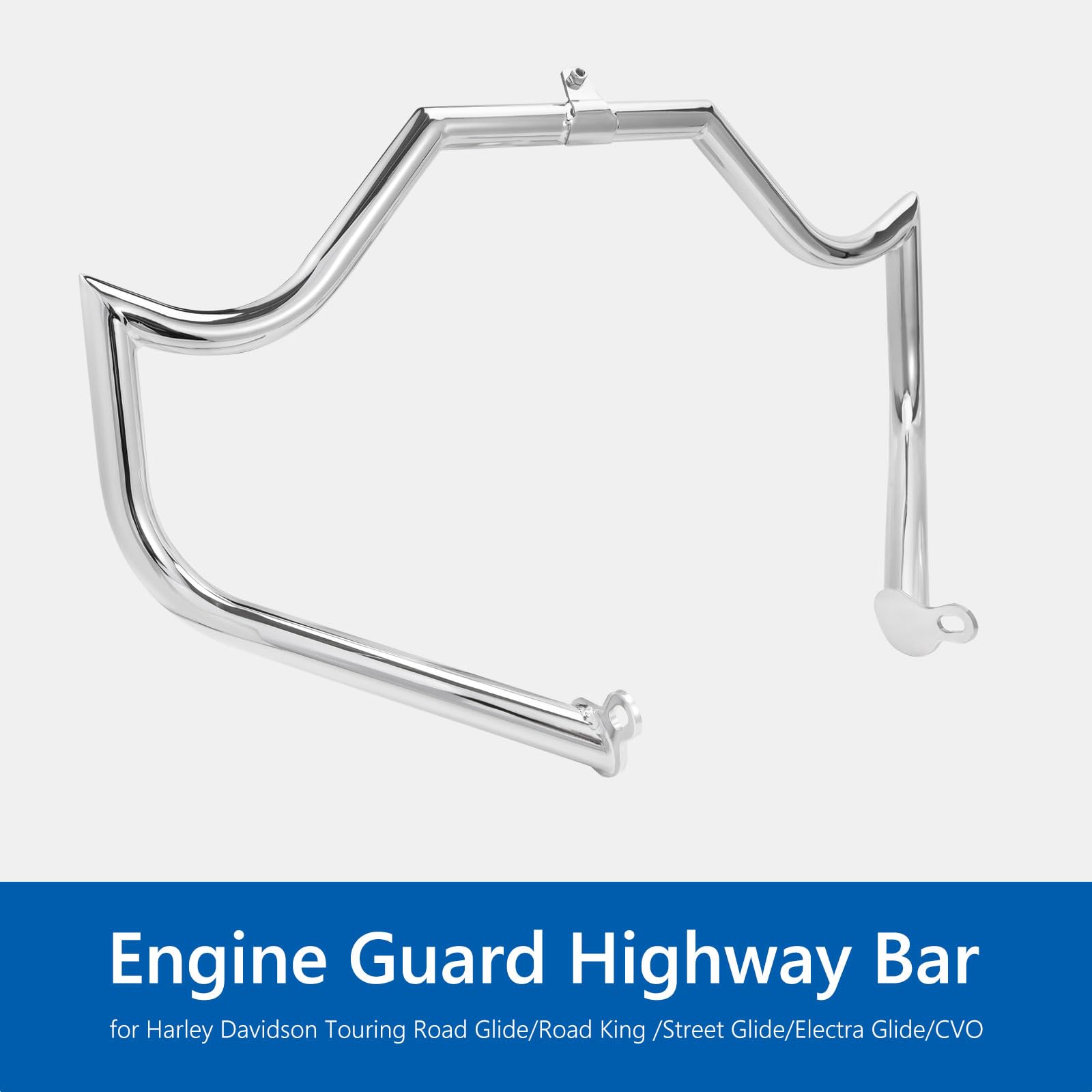 Harley Davidson Touring Crash Bar Engine Guard - Chrome Highway Protection for Road Glide, Road King, Street Glide, Electra Glide & CVO Trike Models | Motorcycle Safety Accessory for Long Rides & Highway Cruising