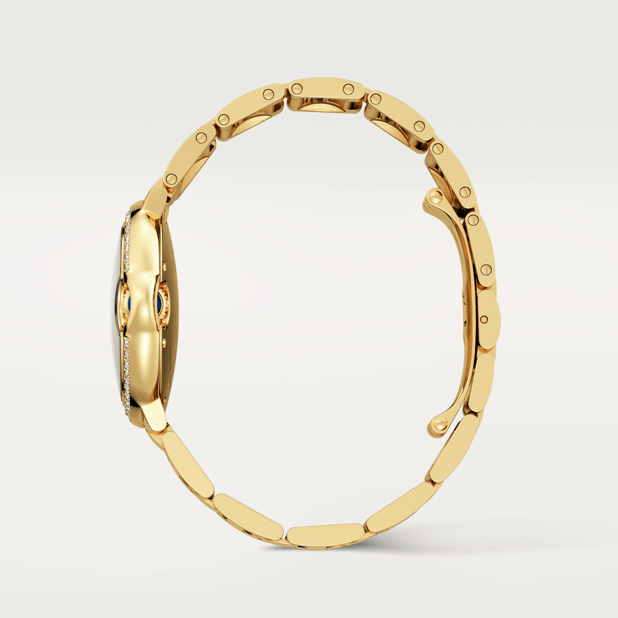 Cartier Ballon Bleu 36mm Yellow Gold Diamond Ladies Watch - Luxury Women's Timepiece for Formal Events & Special Occasions