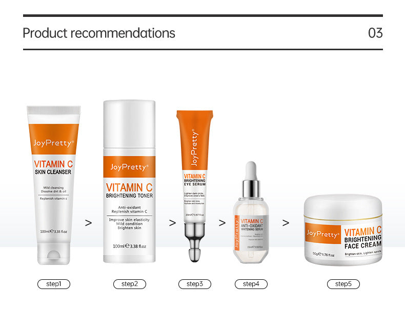 Hydrating & Moisturizing 5-Piece Facial Skincare Set for Dry & Sensitive Skin - Daily Cleansing, Anti-Aging & Glow Boost Routine