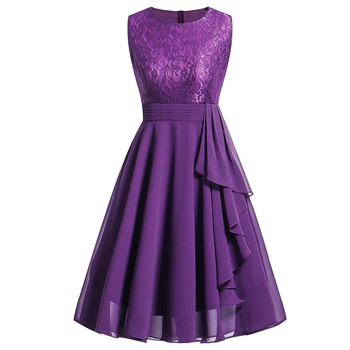 Elegant Women's Short Lace Bridesmaid Dresses - Sleeveless Formal Party Gowns for Weddings, Prom & Special Occasions