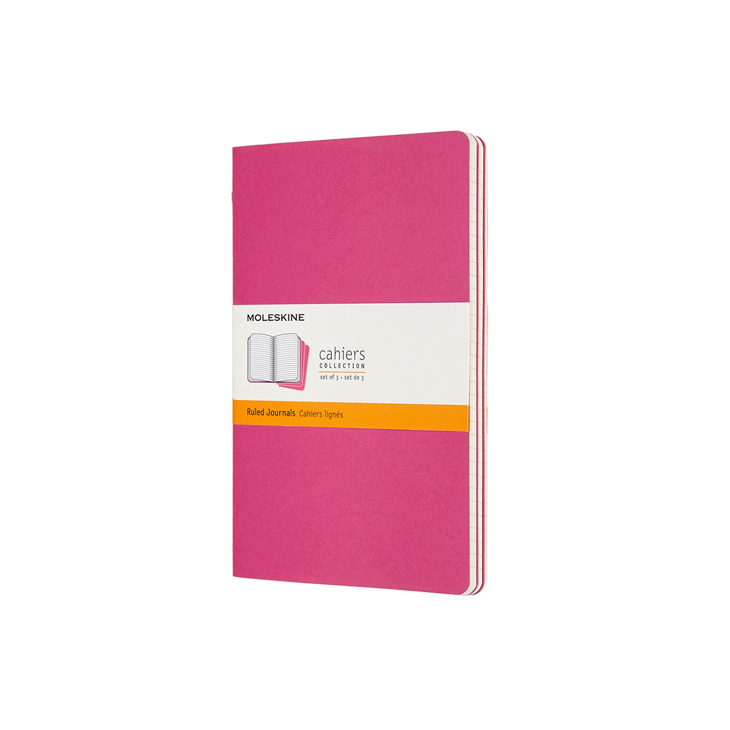 Premium Cahier Large Notebook Set - 3-Pack Lined Journal for Writing, Sketching & Note Taking - Ideal for School, Office & Creative Projects