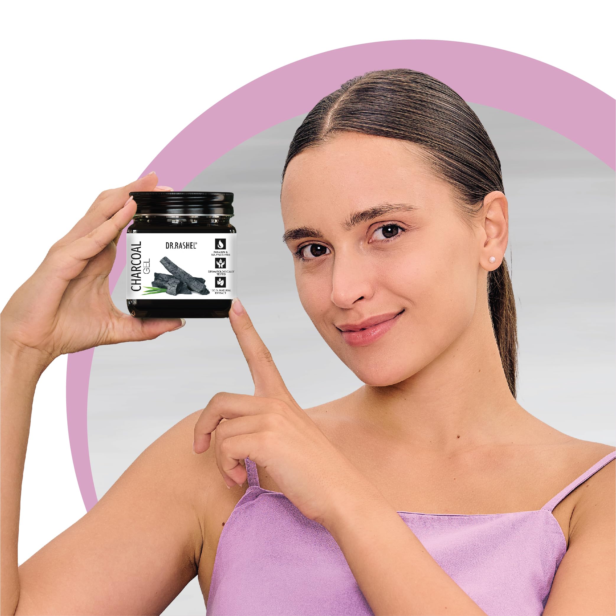 DR.RASHEL Activated Charcoal Gel for Face & Body - Deep Cleansing & Detoxifying Treatment for Normal Skin (12.8 fl oz) - Perfect for Blackhead Removal, Acne Treatment & Skin Purification