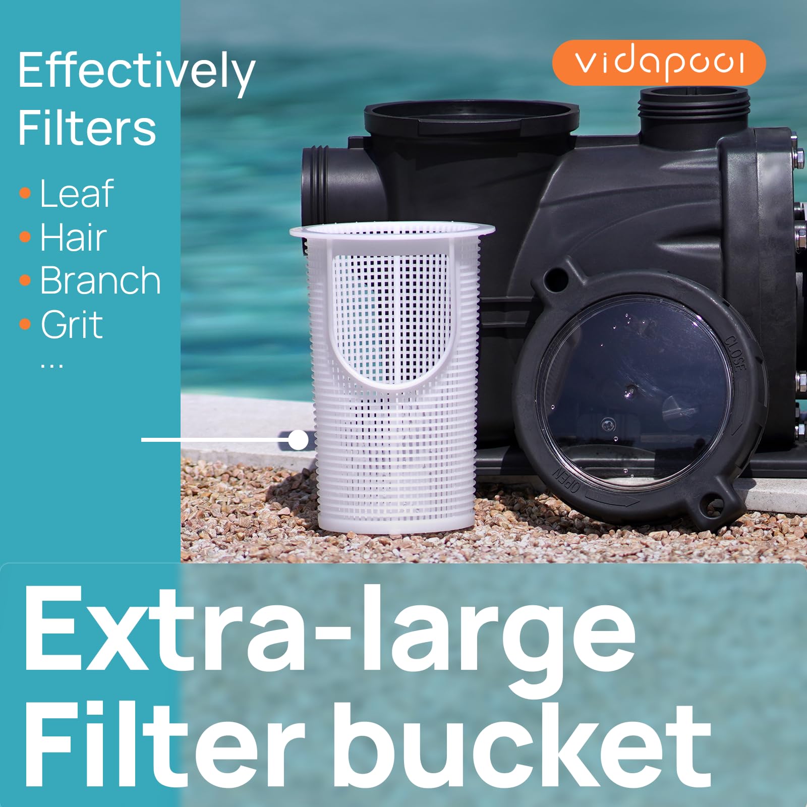 High Flow In-Ground & Above Ground Pool Pump - 3HP, 8964 GPH, 220V, Self-Priming, Single Speed | Perfect for Residential & Commercial Swimming Pools, Spas & Water Features