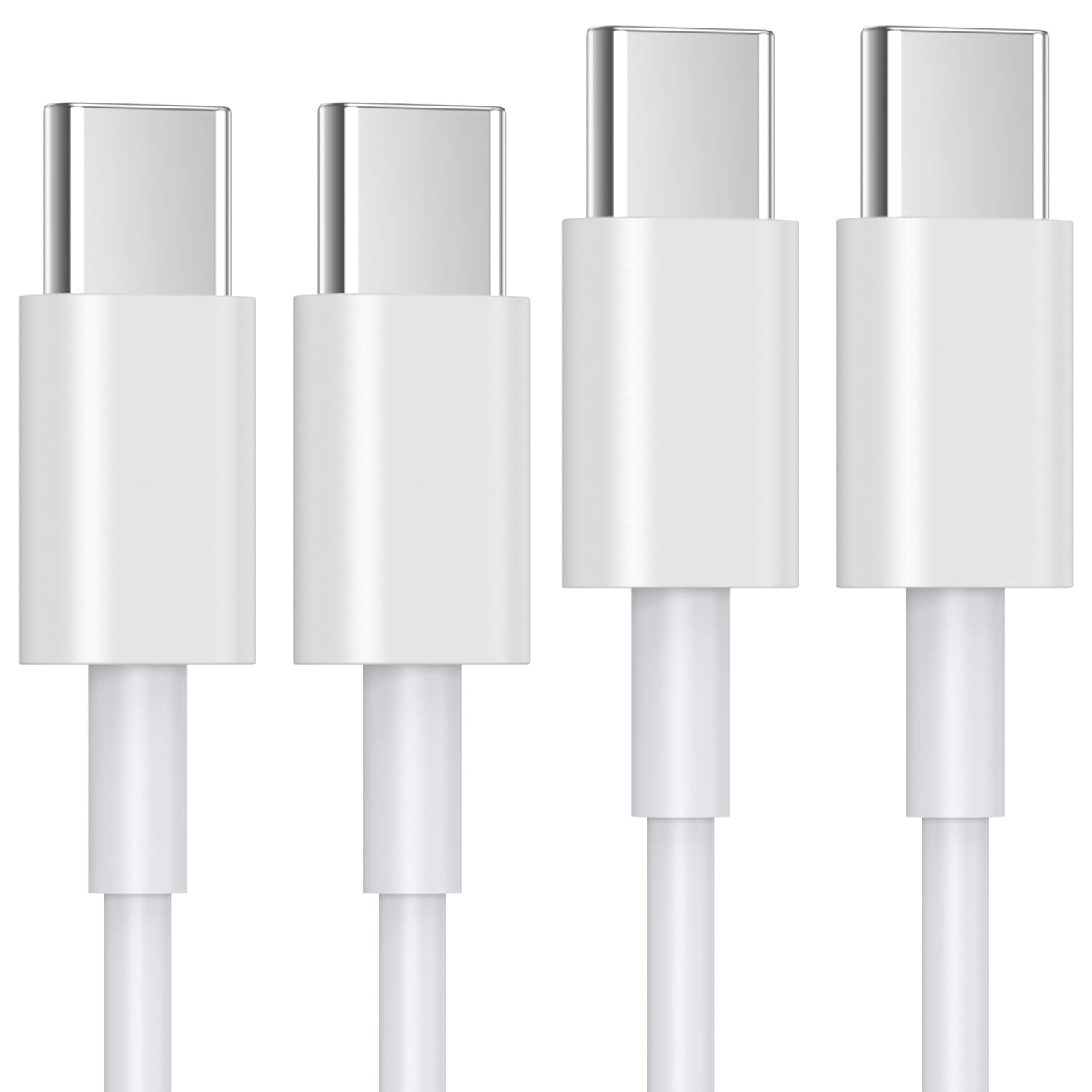 60W USB C to USB C Fast Charging Cable 2-Pack (1M) - Compatible with iPhone 16/15 Series, iPad Pro/Air/Mini & MacBook - Quick Charge for Home, Office & Travel