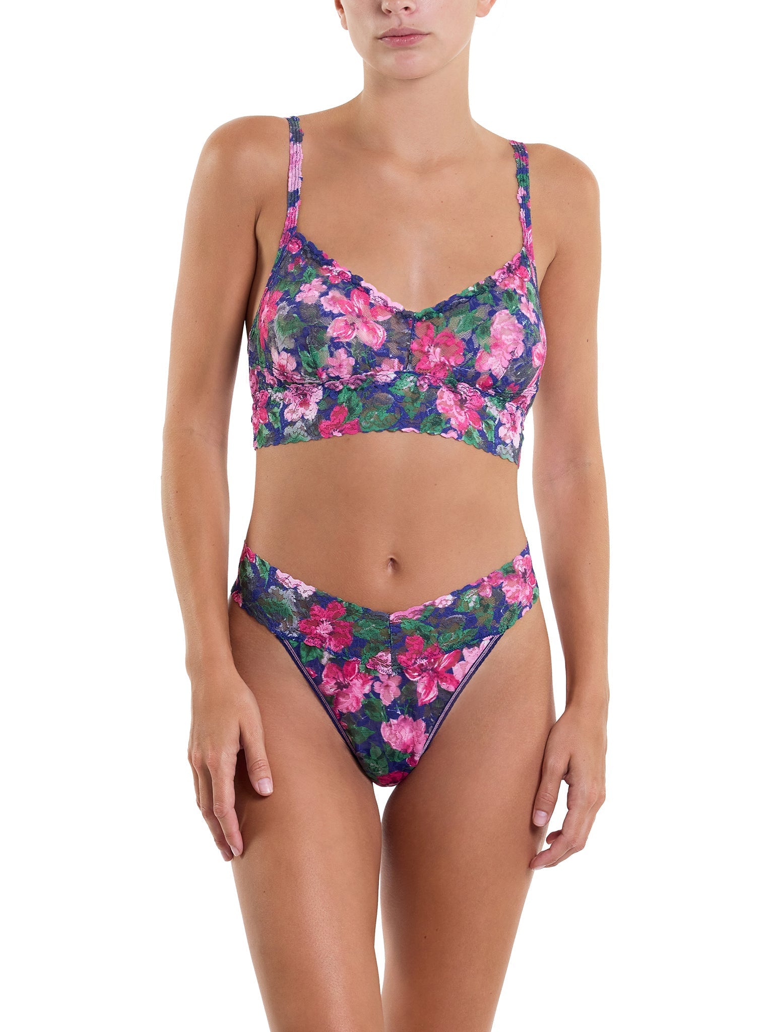 Printed Signature Lace® Original Rise Thong - Soft Comfortable Women's Underwear for Everyday Wear & Special Occasions