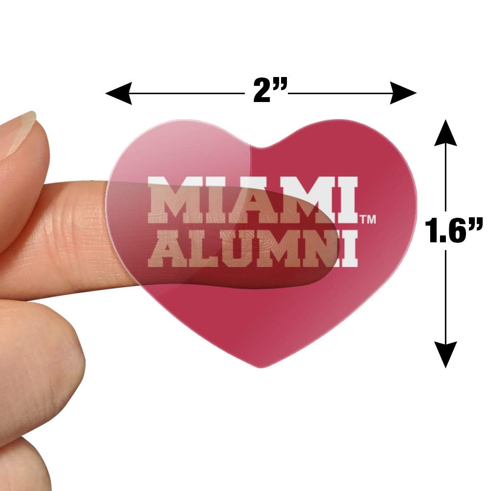 Miami University Redhawks Alumni Heart Shaped Planner Stickers - DIY Scrapbook, Calendar & Craft Decoration for School Spirit, Memory Books & Gift Giving