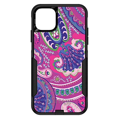 Pink Purple Green Paisley On Black Case