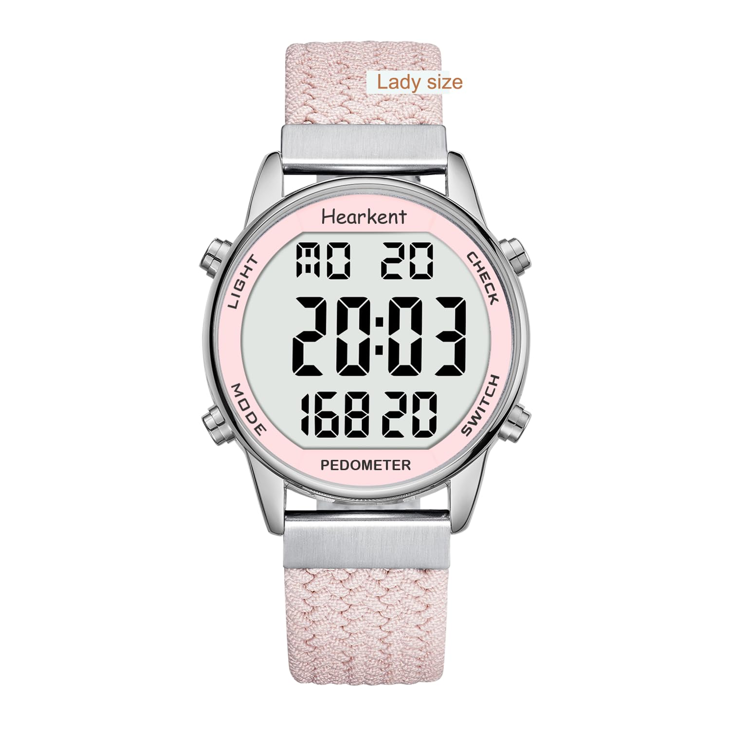 Hearkent Women's Pedometer Watch - Fitness Tracker with Calorie Counter & Waterproof Design for Walking, Sports & Elderly Use