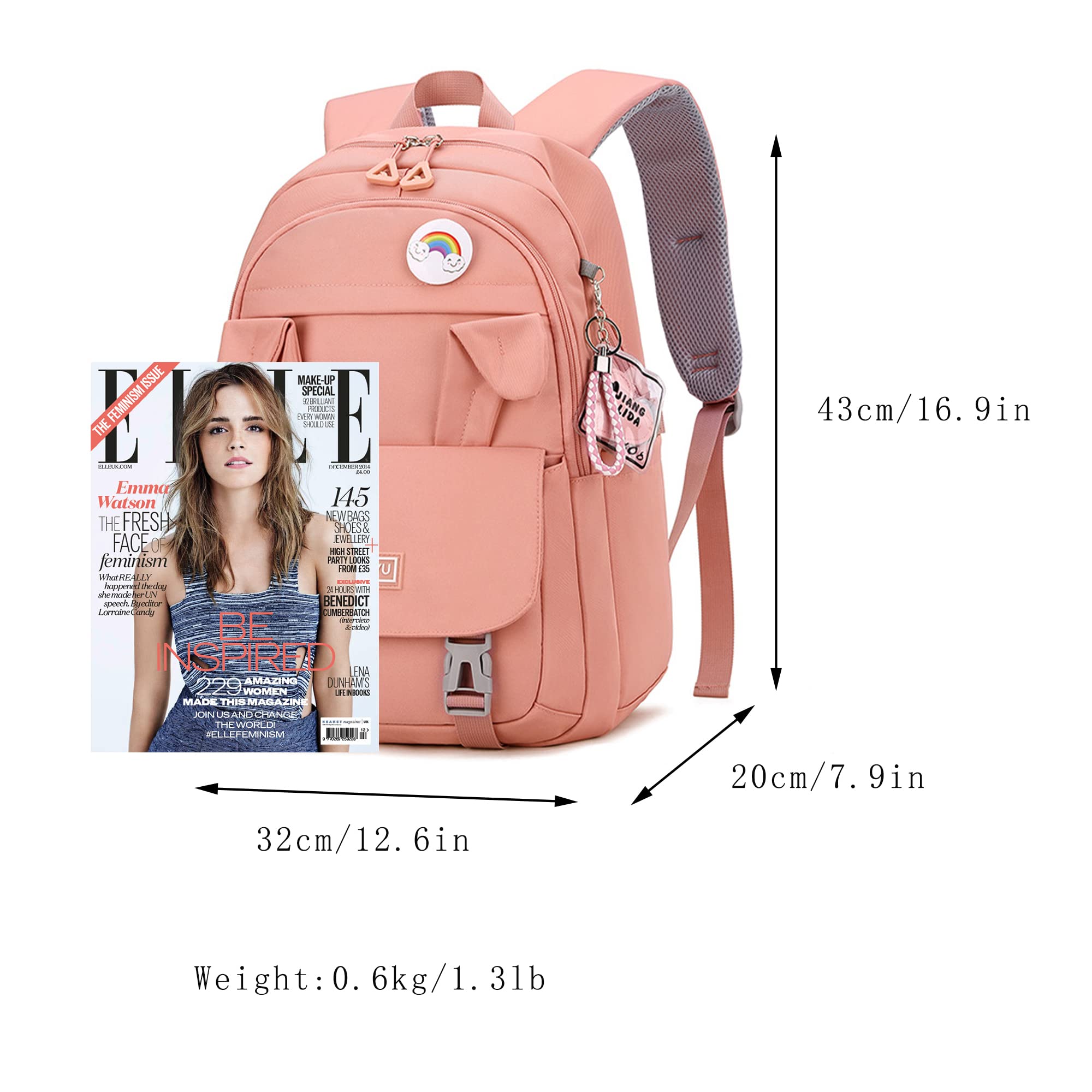 Makukke Anti-Theft Laptop Backpack for Women - 15.6 Inch College School Bag, Travel Daypack & Bookbag for Girls (Blue) - Perfect for School, Work, Commuting & Travel