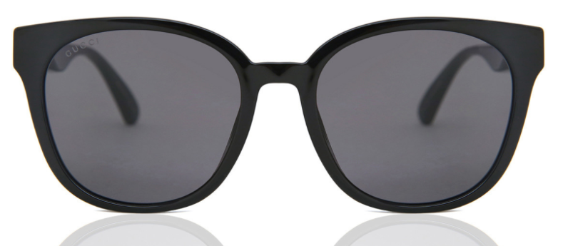 Gucci GG 0855SK 001 Black Green/Gray Cat Eye Sunglasses for Women - Stylish UV Protection Shades for Driving, Beach & Outdoor Fashion