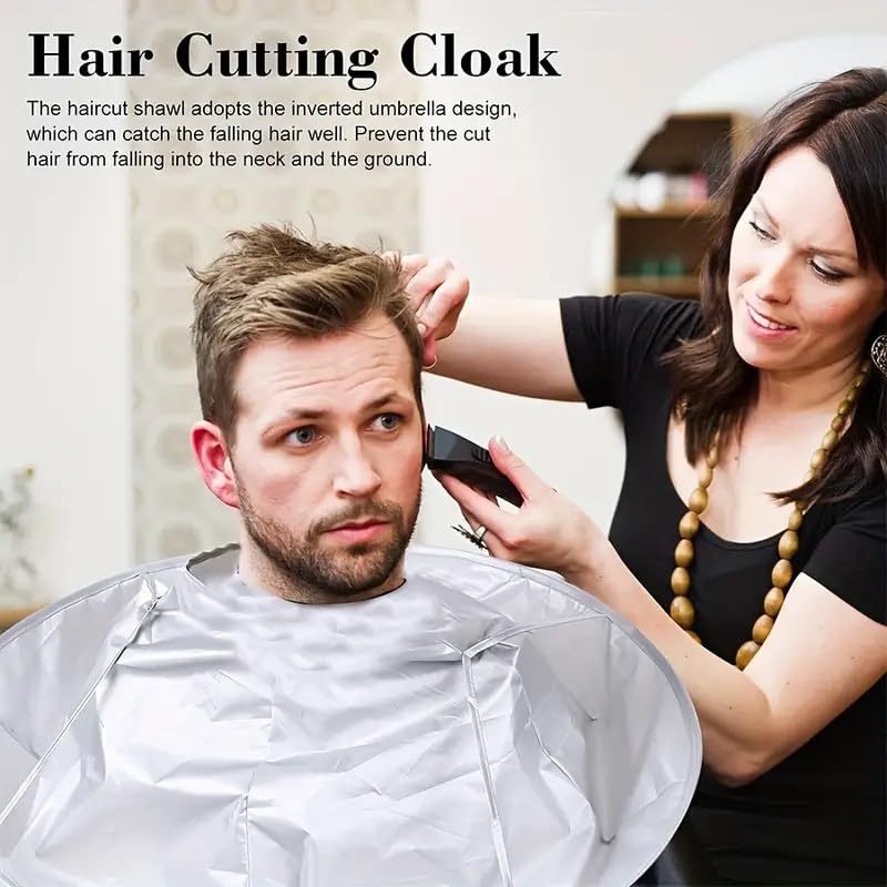 Olpad Professional Hair Cutting Cape - Waterproof Salon Barber Cape with Hair Catcher for Men & Women - Perfect for Home Haircuts, Salon Styling & Pet Grooming