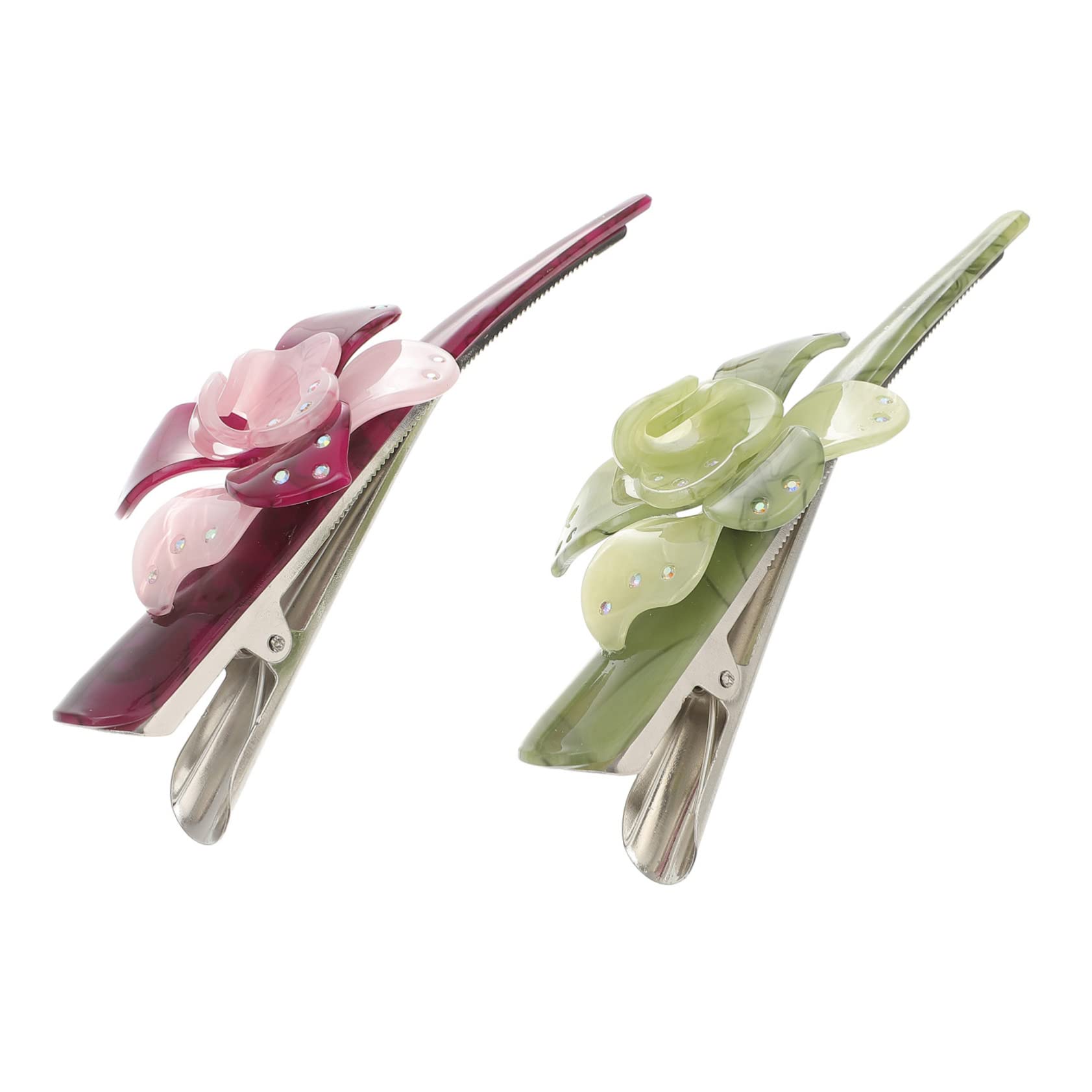 Minkissy 2pcs Daisy Hair Clips - Floral Hair Accessories, Hairpin Extensions, Bow & Duck Bill Clips for Women & Girls - Perfect for Weddings, Parties & Everyday Styling