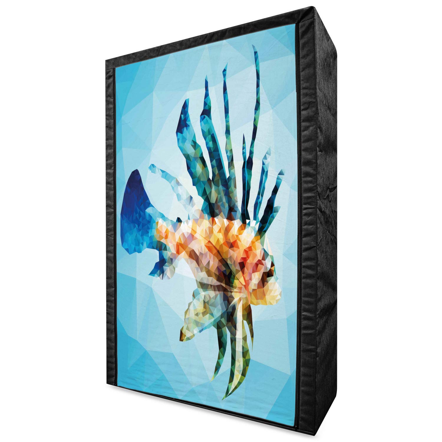 Ambesonne Blue Fish Portable Fabric Wardrobe - 42.5