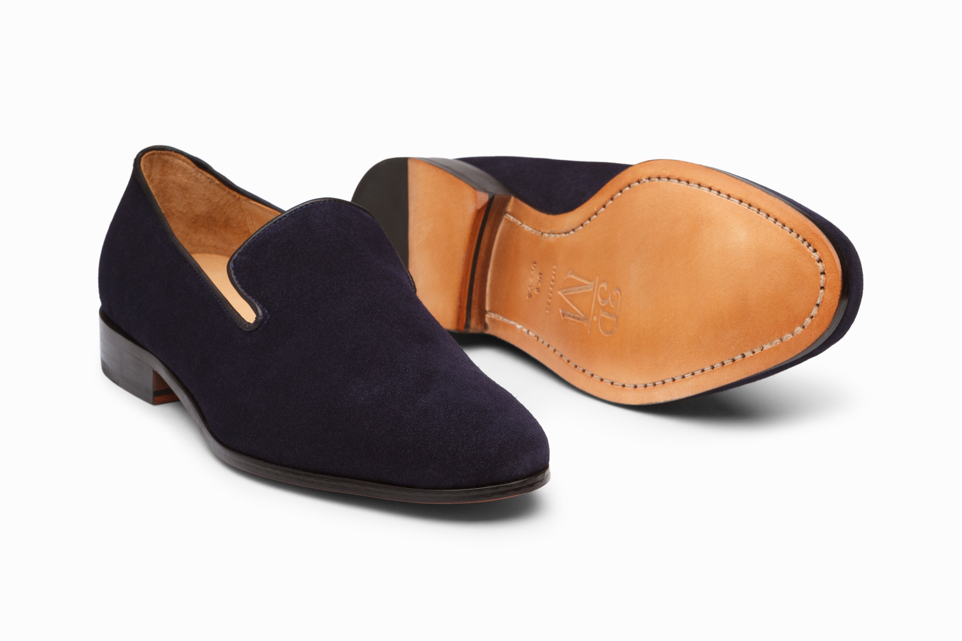 Premium Venetian Loafers for Men - Navy Blue Suede Slip-On Shoes - Comfortable & Stylish for Business Casual & Office Wear