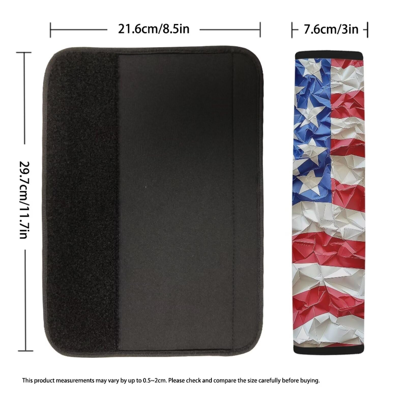 American Flag Car Seat Belt Pads Cover - 2 Pcs Set Shoulder Strap Protectors for Comfort & Safety | Durable Seat Belt Covers for Cars, Trucks & SUVs | Perfect for Road Trips, Commuting & Patriotic Decor