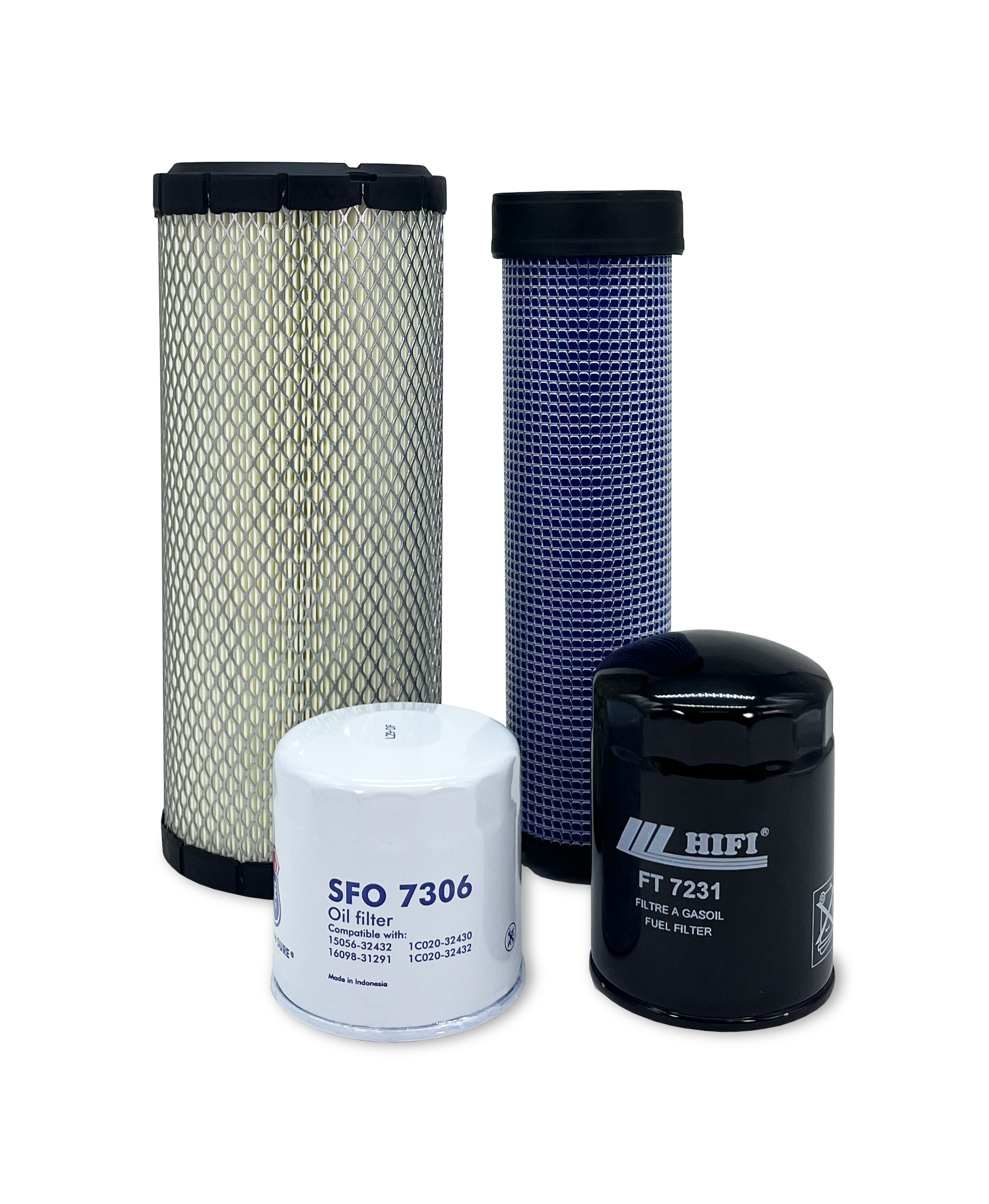 HERO® Maintenance Filter Kit for Kubota KX057-5 Excavator - Air, Oil & Fuel Filters Replacement Set | Perfect for Construction, Landscaping & Heavy Equipment Maintenance