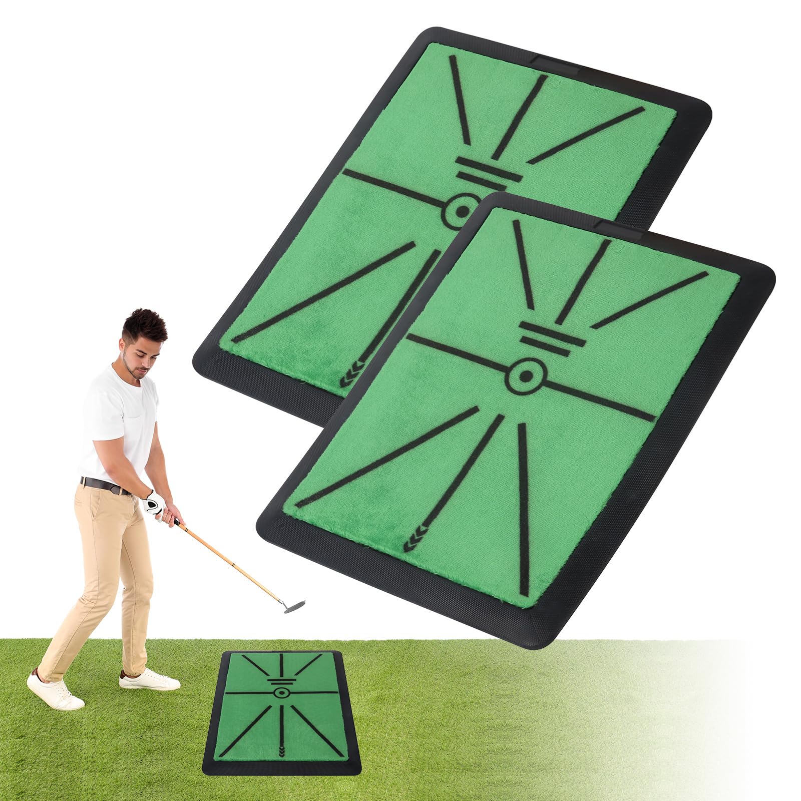 2 Pack Golf Hitting Mats - 17
