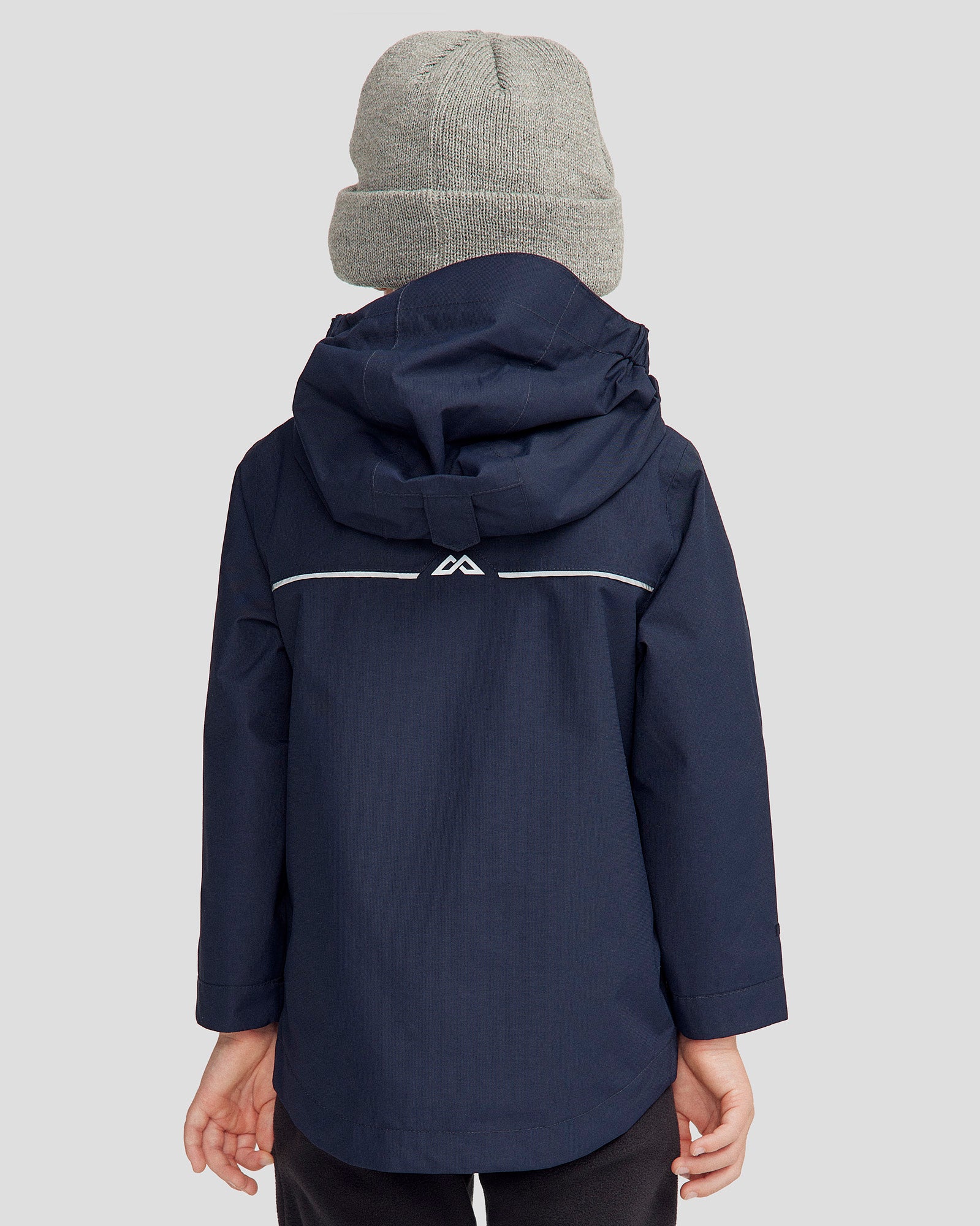 Andulo 2-Layer Waterproof Rain Jacket for Kids - Pure Navy Blue | Outdoor Play, School & Rainy Day Protection