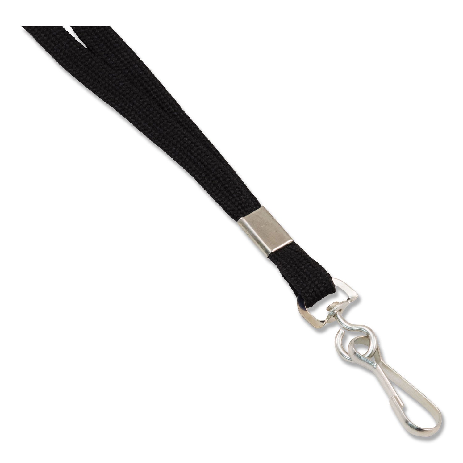 Advantus Premium Black Deluxe Lanyard with Metal J Hook Fastener - 36 Inch Adjustable Neck Strap for ID Badges, Keys & Work Security (Office, School, Events)
