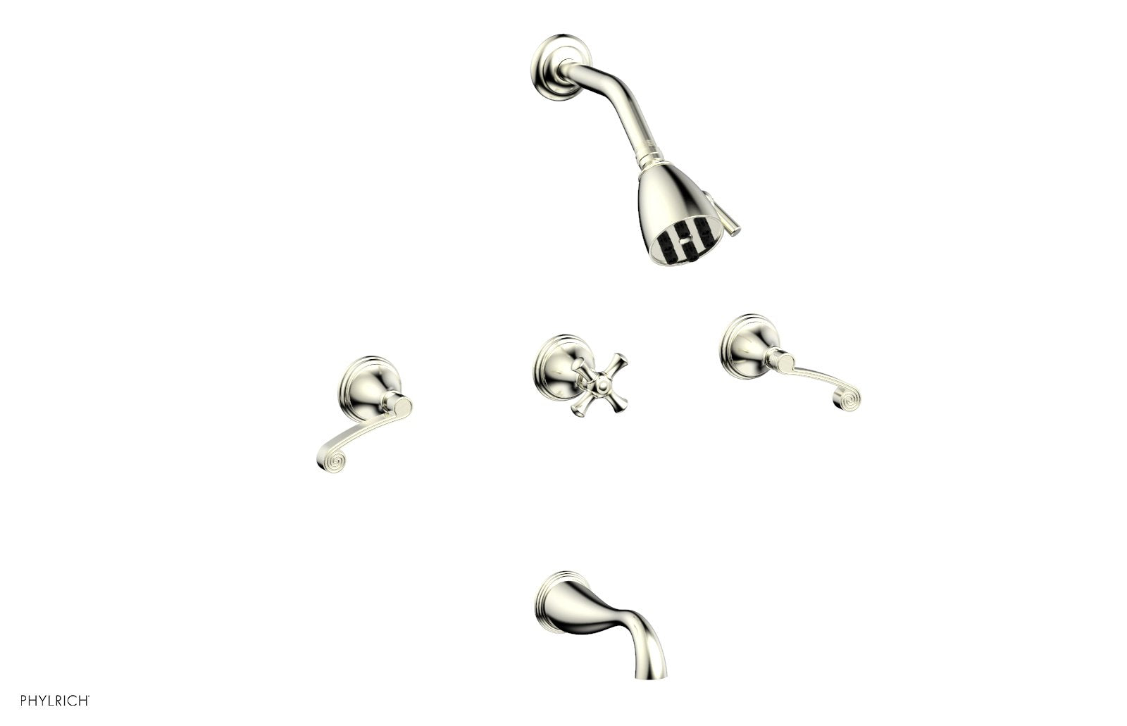 3RING D2206 Three Handle Tub and Shower Faucet Set - Chrome Finish, Hot & Cold Water Control, Easy Installation for Bathroom Renovation (Perfect for Modern Homes, Apartments, and Hotel Bathrooms)