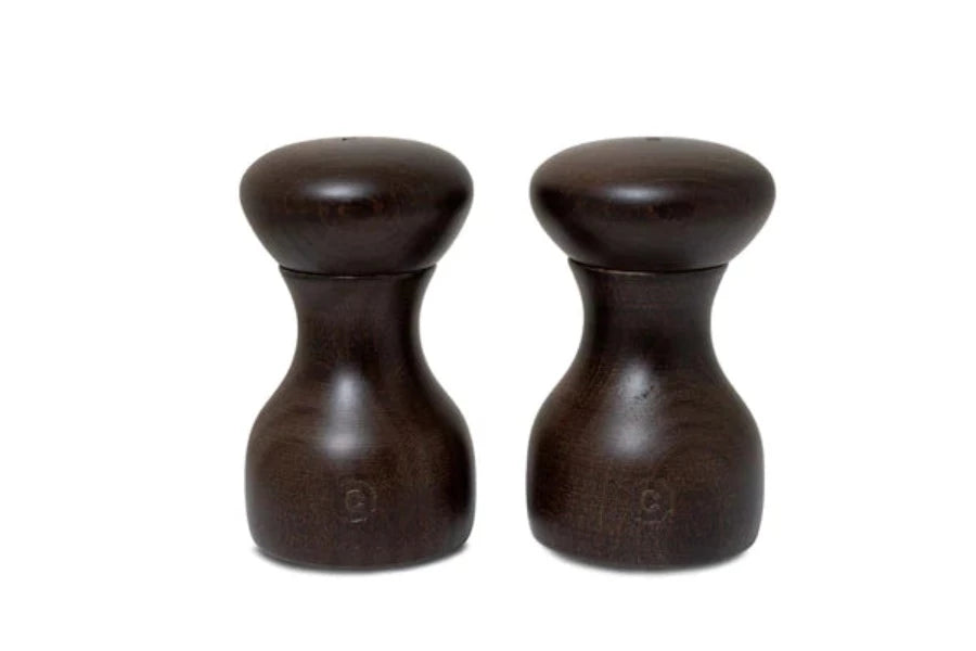 Premium Crush Grind Danish Lyon Salt and Pepper Mill Set - 2 Piece Adjustable Ceramic Grinder for Gourmet Cooking & Dining Table Seasoning