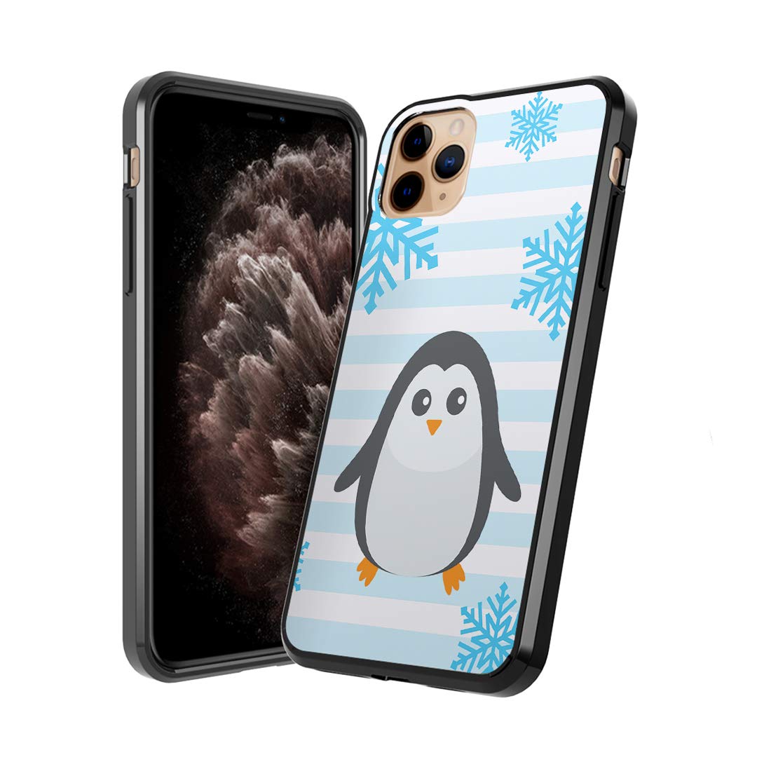 Moriko Cute Winter Snow Penguin Case for iPhone 11 Pro - Slim Soft Grip Gel Cover with Anti-Scratch Protection | Perfect for Daily Use, Work & Outdoor Activities