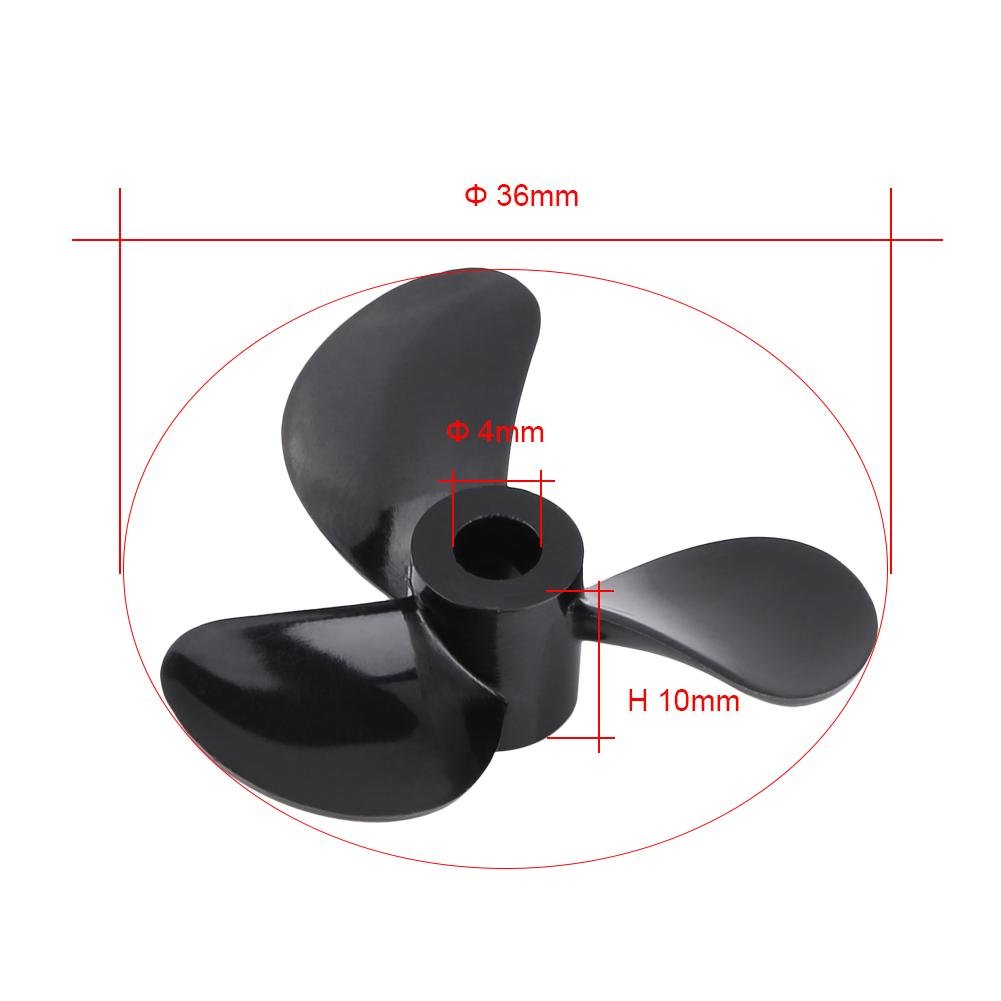 CW CCW Boat Propeller Set - 3 Blade Plastic Outboard Propellers for RC Boats (1 Pair) | Durable Remote Control Boat Accessories | Perfect for Racing, Fishing & Water Sports