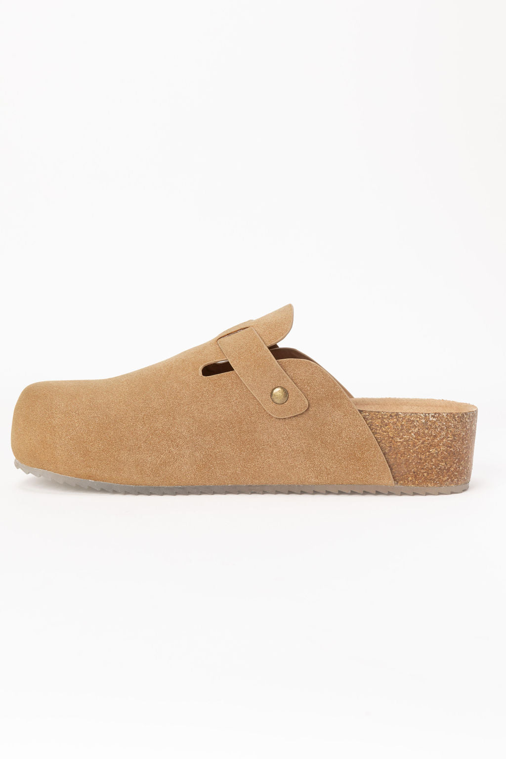 Elyse Suede Taupe Clogs for Women - Comfortable Slip-On Shoes with Cushioned Footbed - Perfect for Casual Wear, Nursing, and Indoor/Outdoor Use