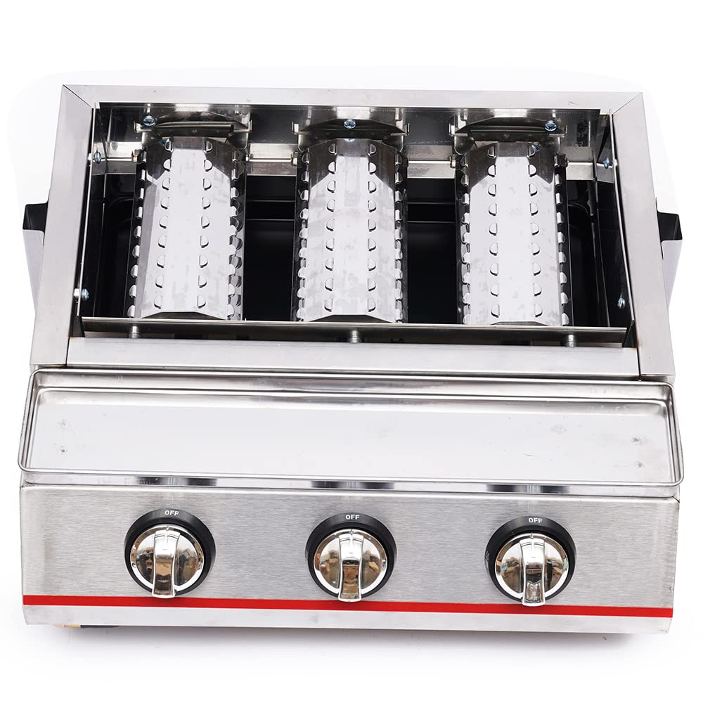 3-Burner Portable Tabletop Propane Gas Grill - 18